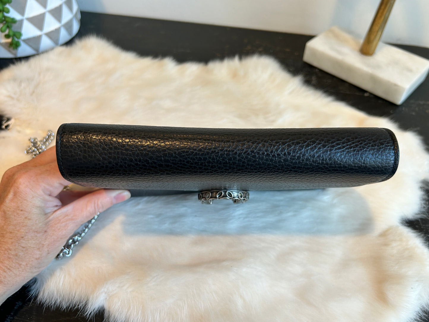 GUCCI Mini Dionysus Chain Wallet Black