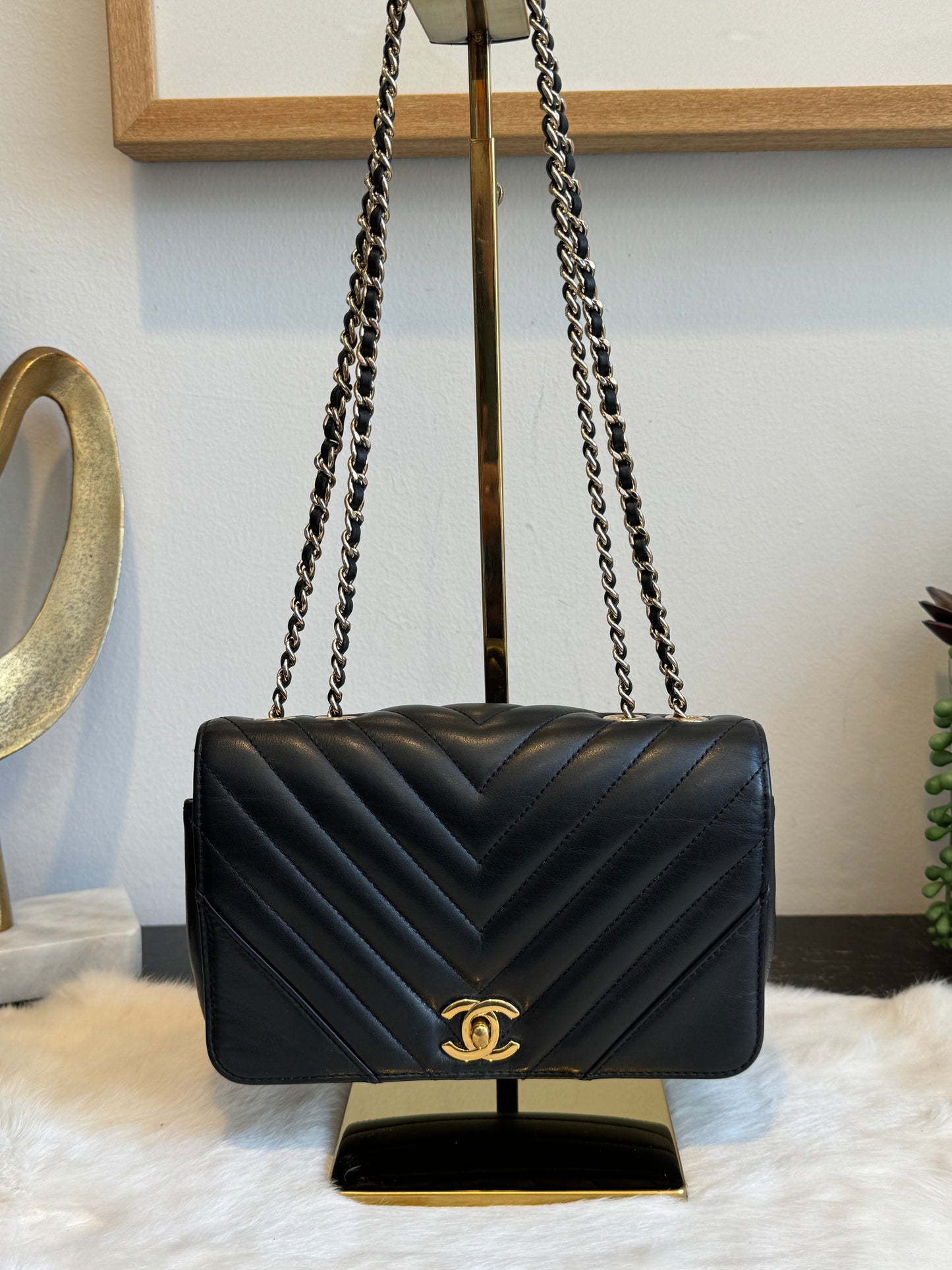 Chanel Black Calfskin Statement Mini