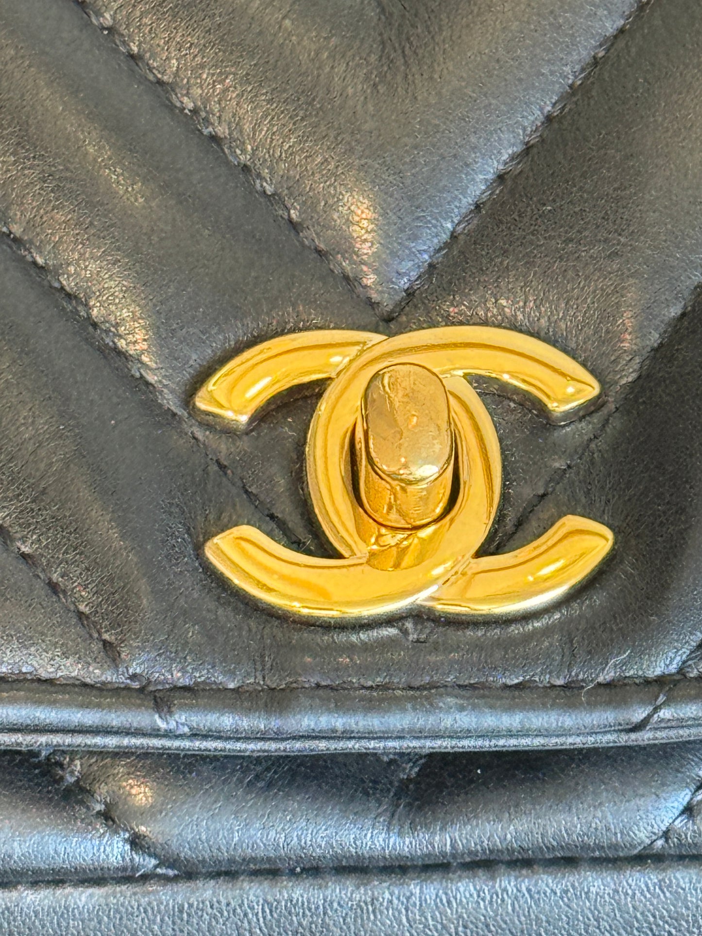 Chanel Black Calfskin Statement Mini