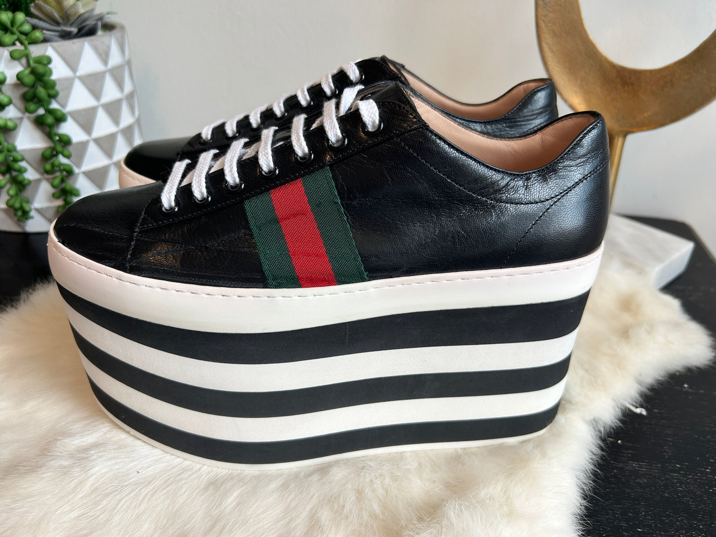 GUCCI Peggy Platforms Size 38 EU