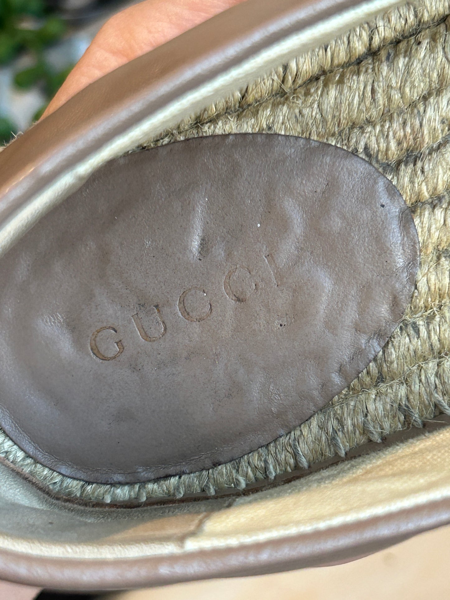 GUCCI GG Marmont Leather Espadrille 36.5