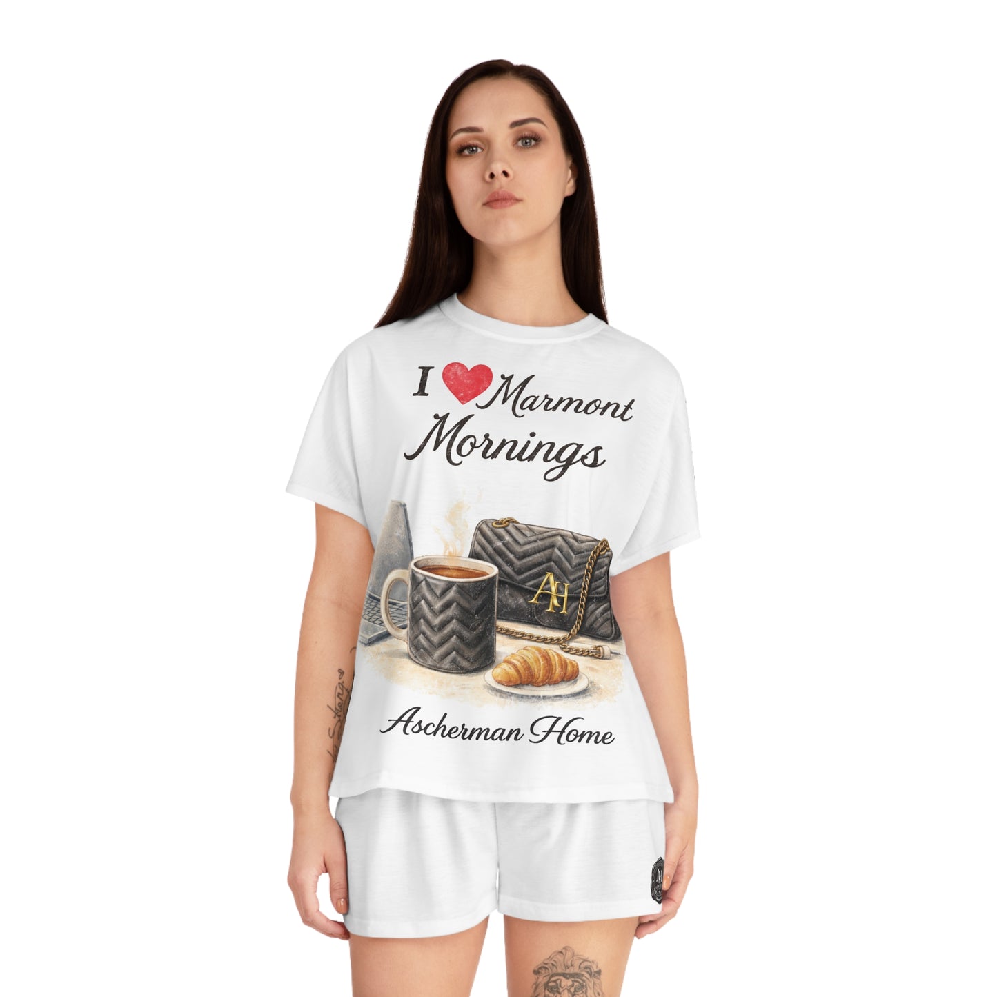 "I ❤️ Marmont Mornings" Cozy Short Women's Pajama Set