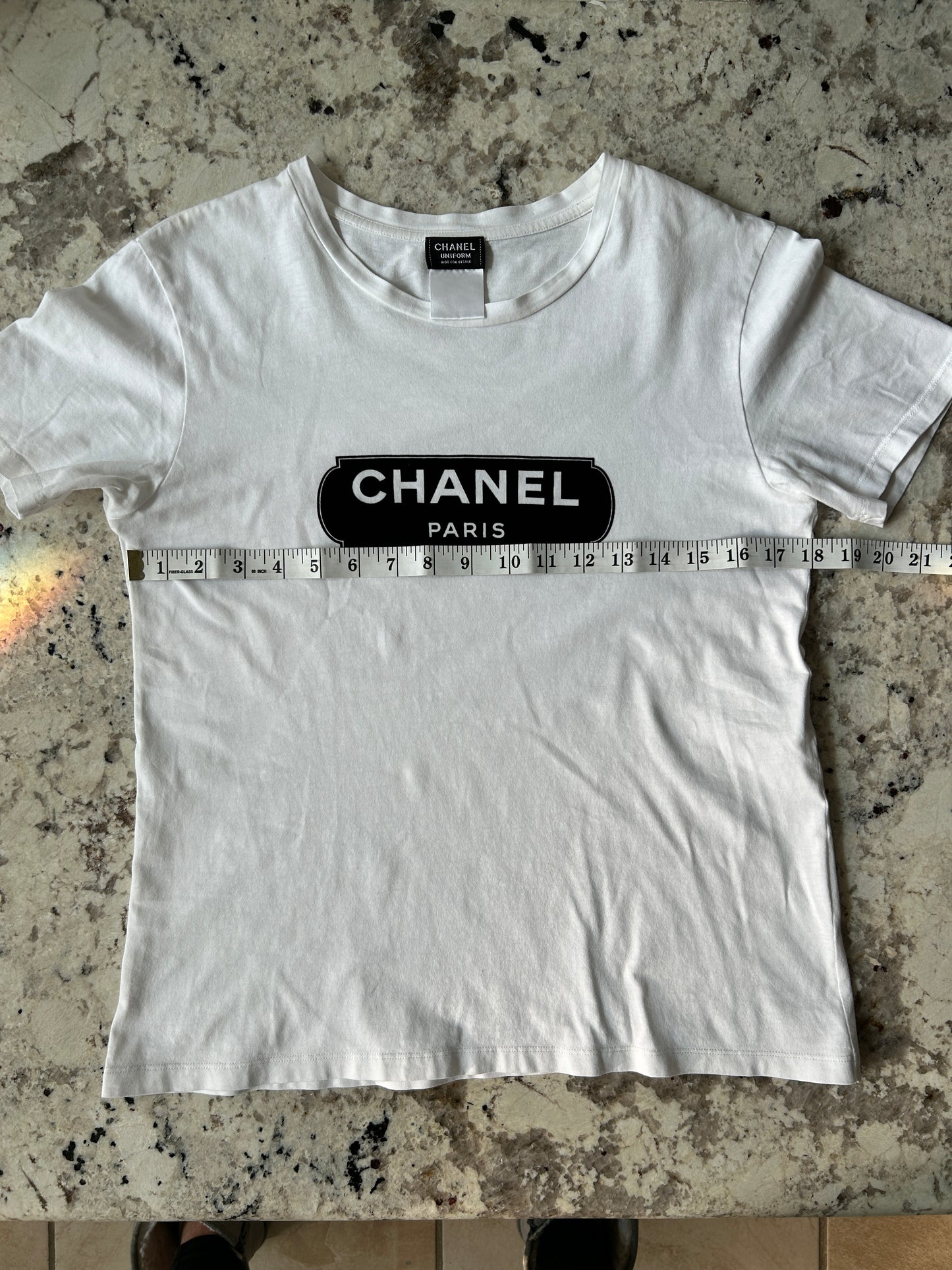 Chanel Uniform Logo TShirt White Medium