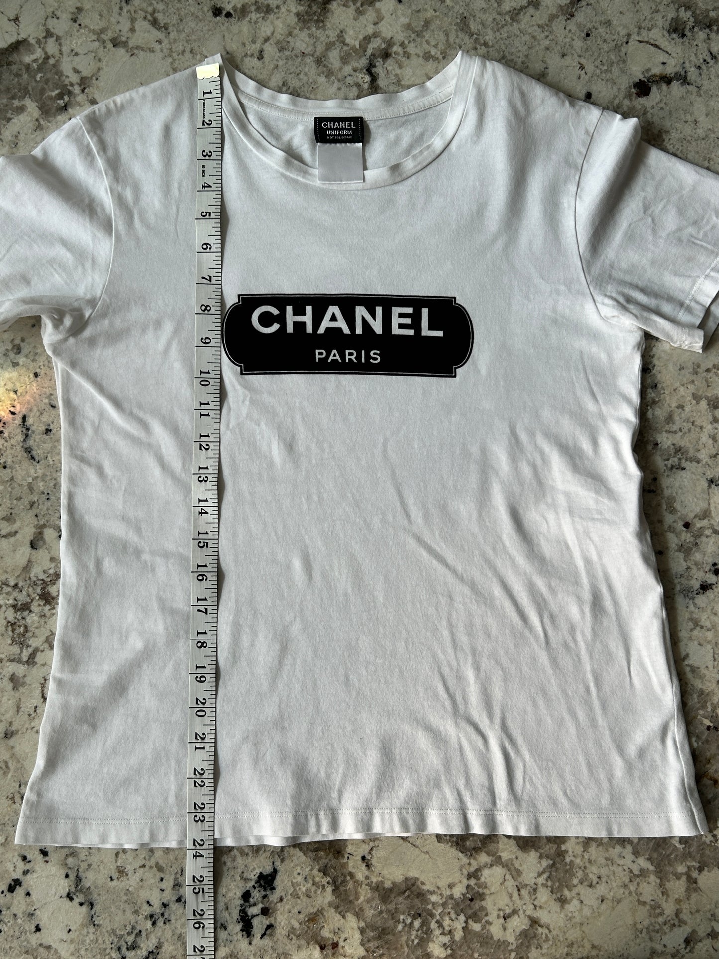 Chanel Uniform Logo TShirt White Medium