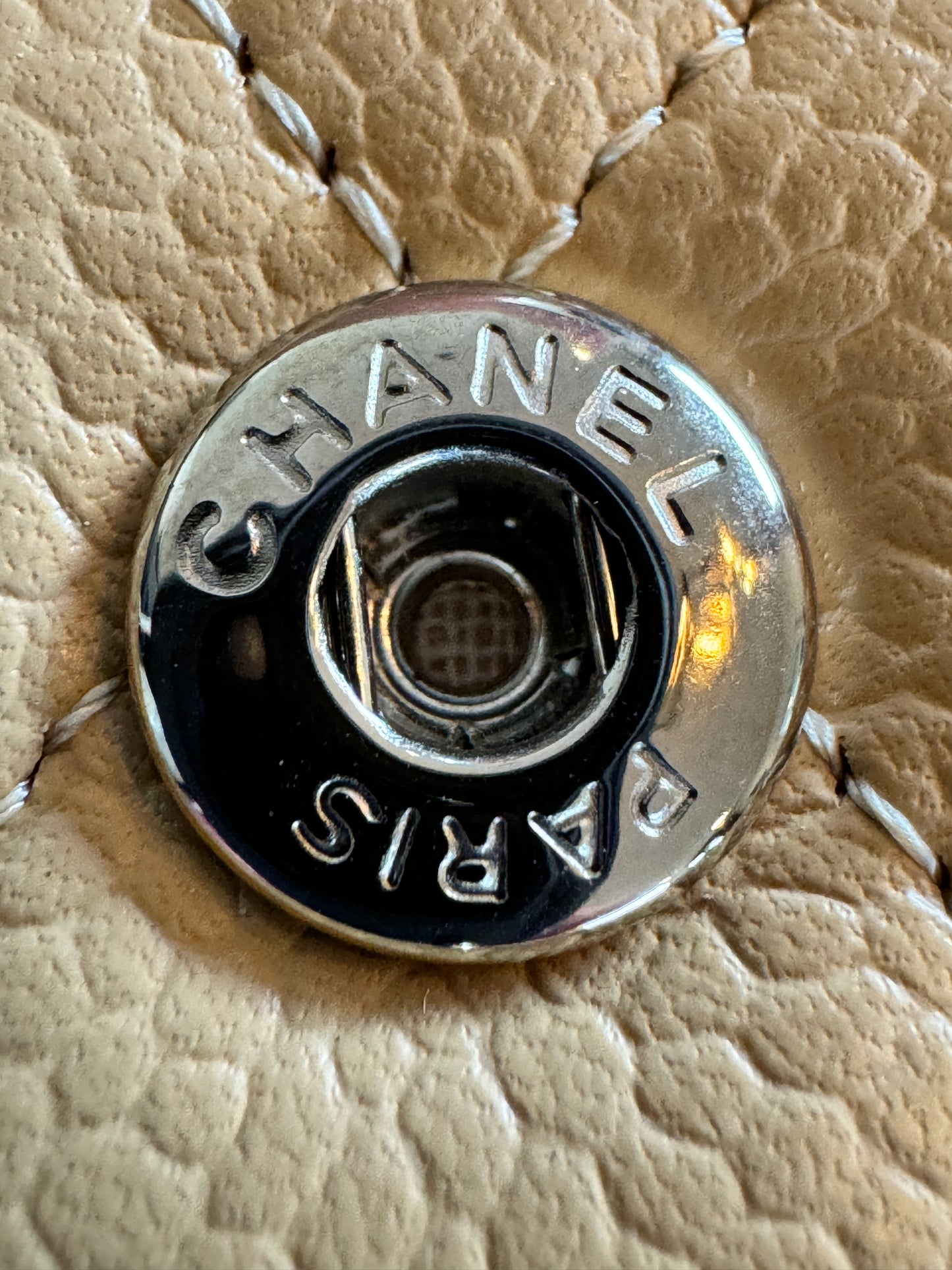 Chanel Beige Caviar Classic Double Flap Medium