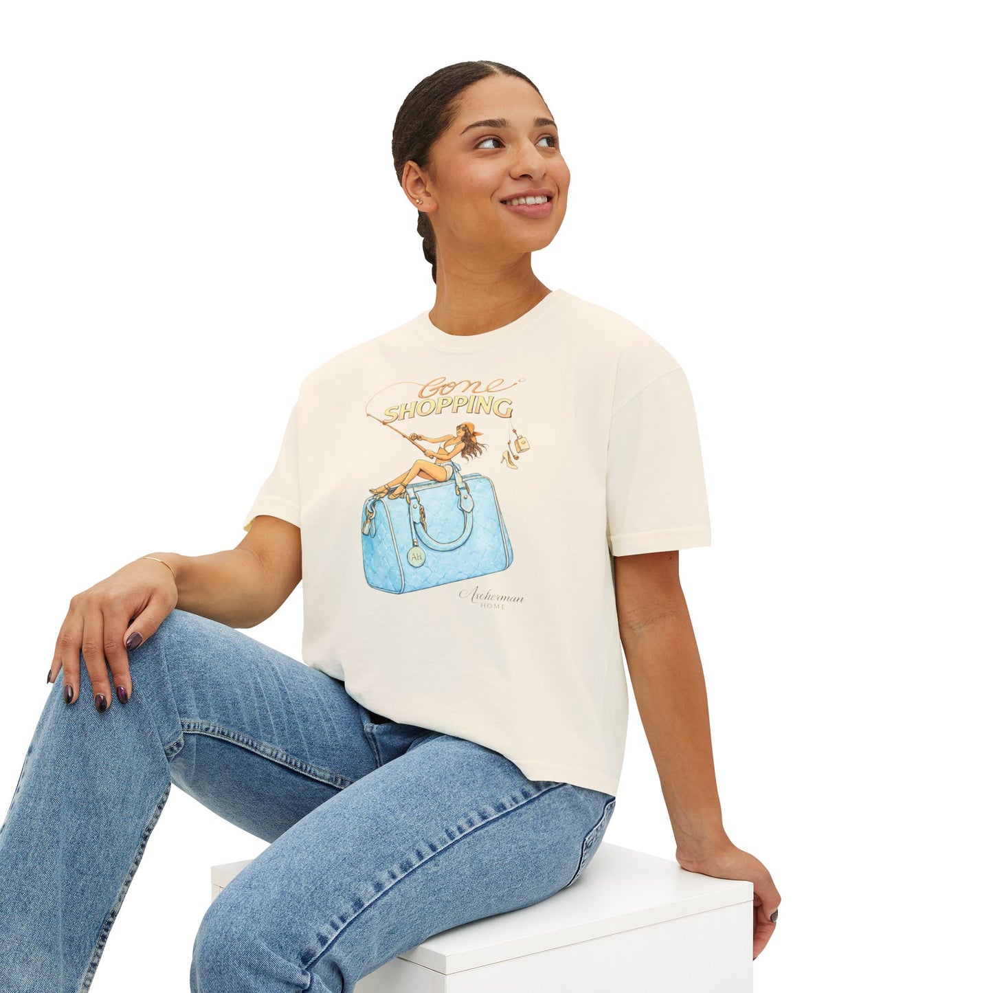 'Gone Shopping' Boxy Graphic Tee