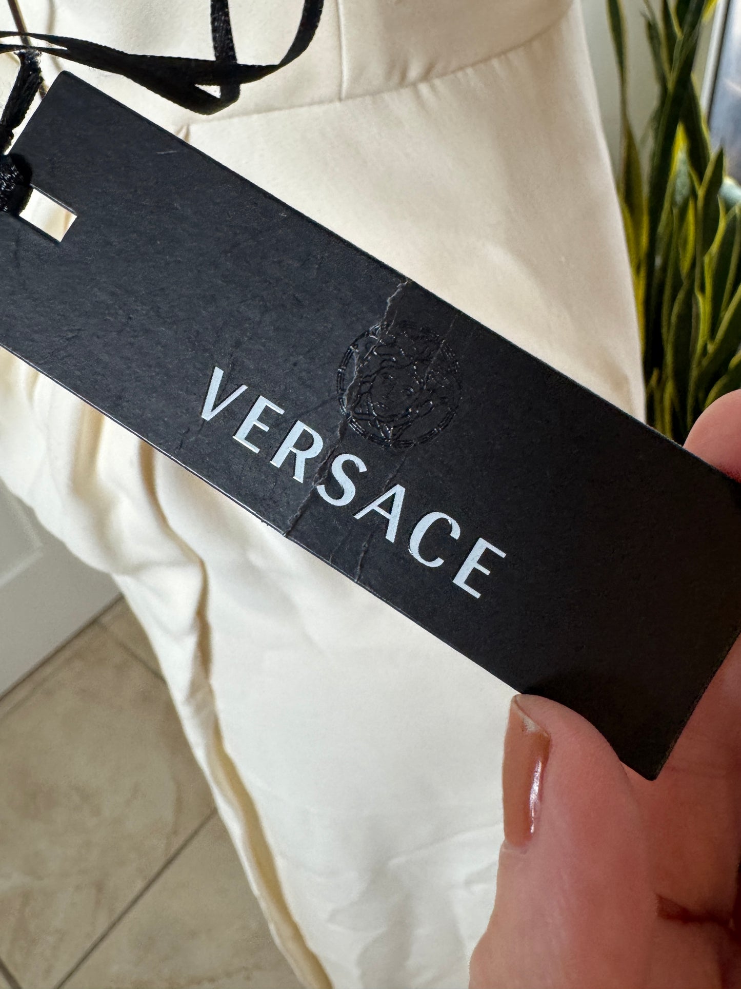 Versace Couture One Shoulder Silk Beaded Gown 40/6