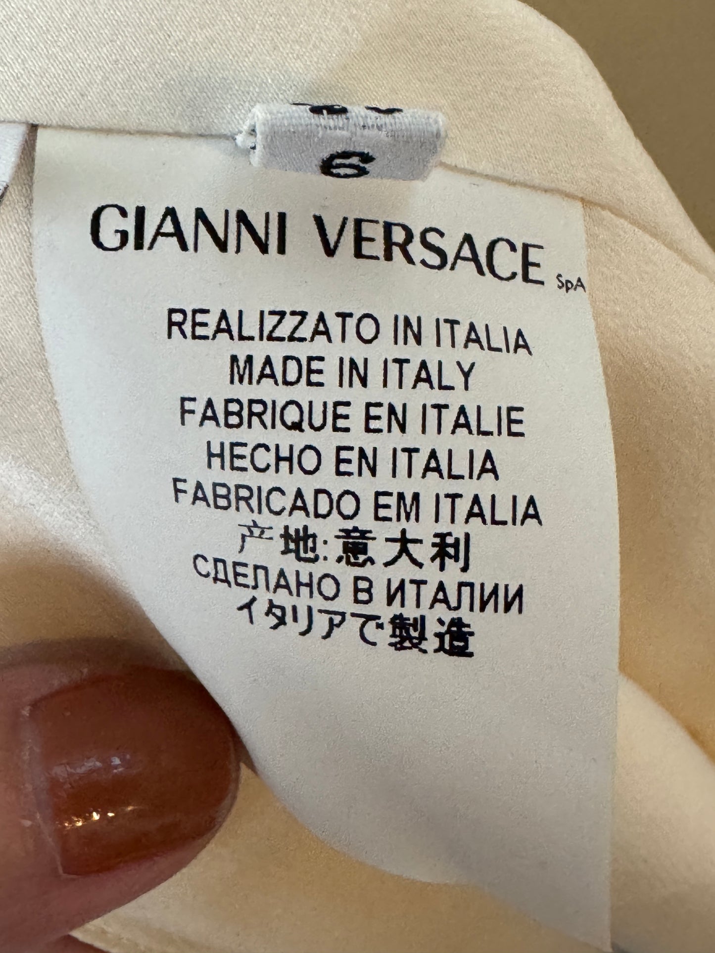 Versace Couture One Shoulder Silk Beaded Gown 40/6