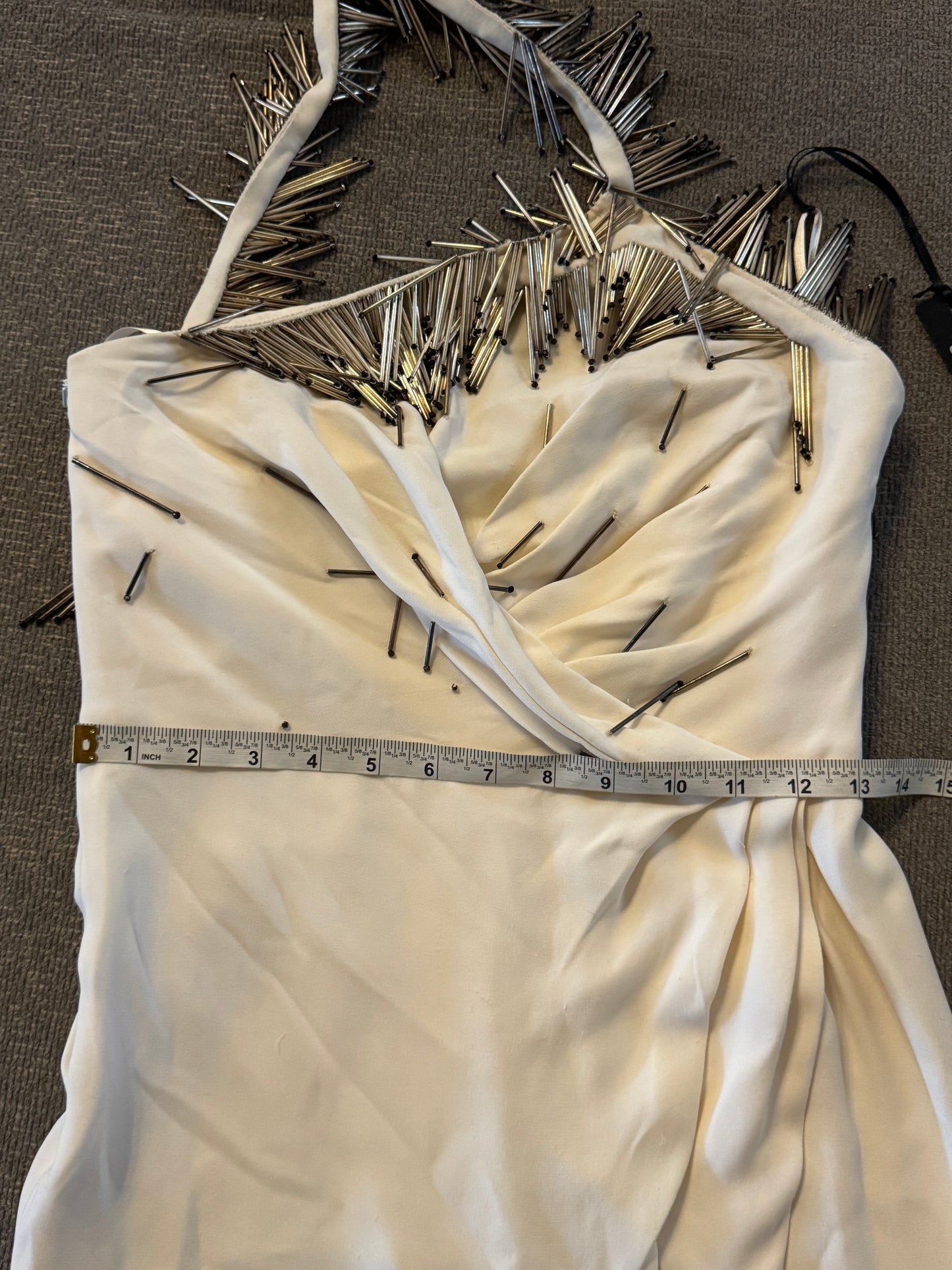 Versace Couture One Shoulder Silk Beaded Gown 40/6