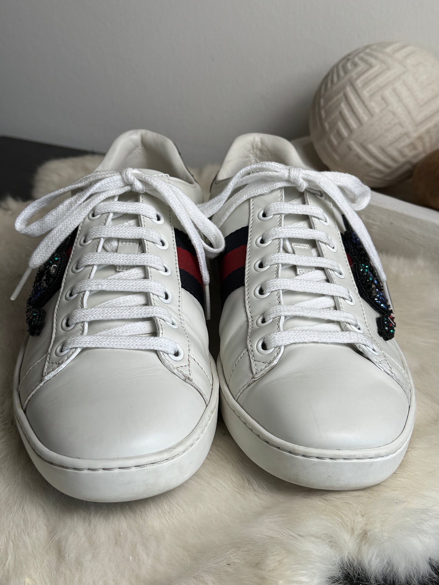 Gucci Ace Snakes Sneakers Size 38.5EU