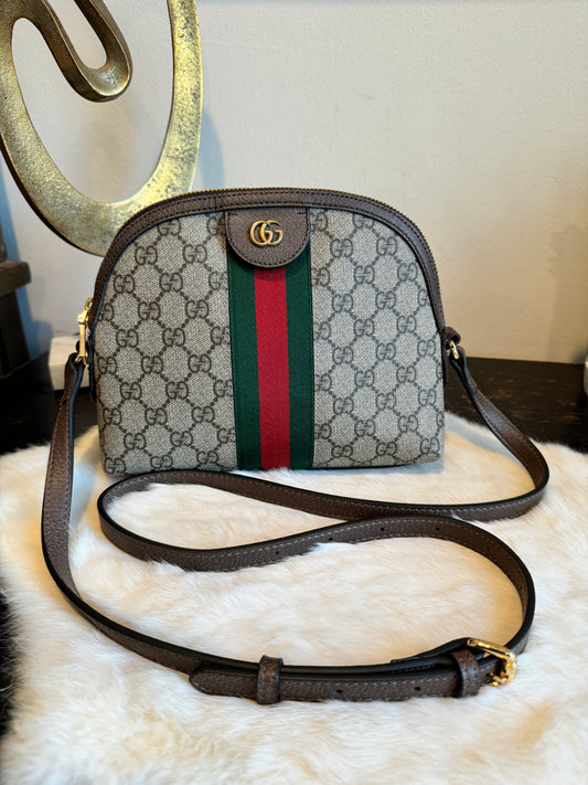 GUCCI Supreme Ophidia Round Top Crossbody Bag