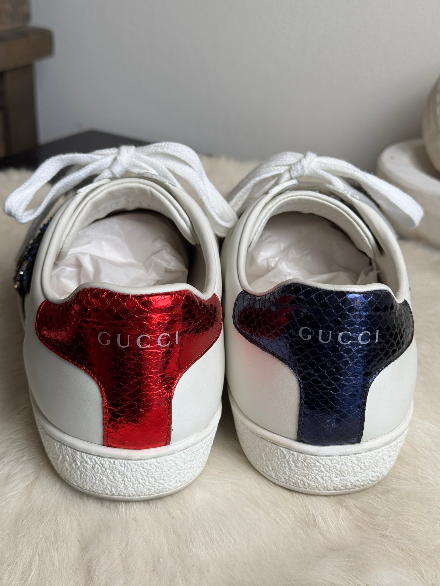 Gucci Ace Snakes Sneakers Size 38.5EU