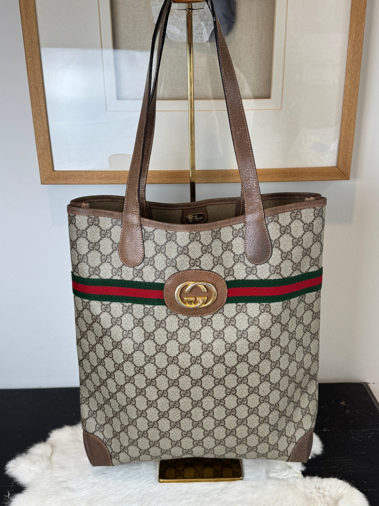 GUCCI Vintage Sherry Line Long Tote