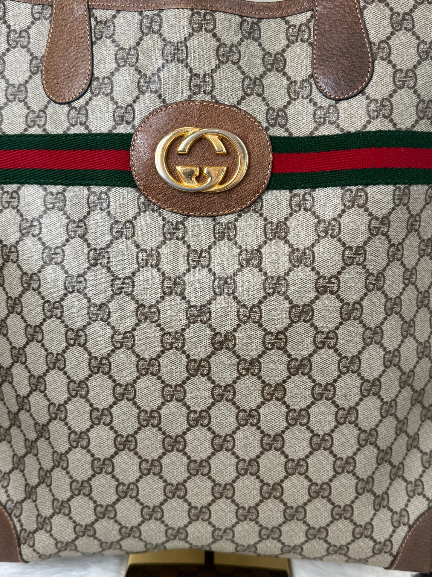 GUCCI Vintage Sherry Line Long Tote
