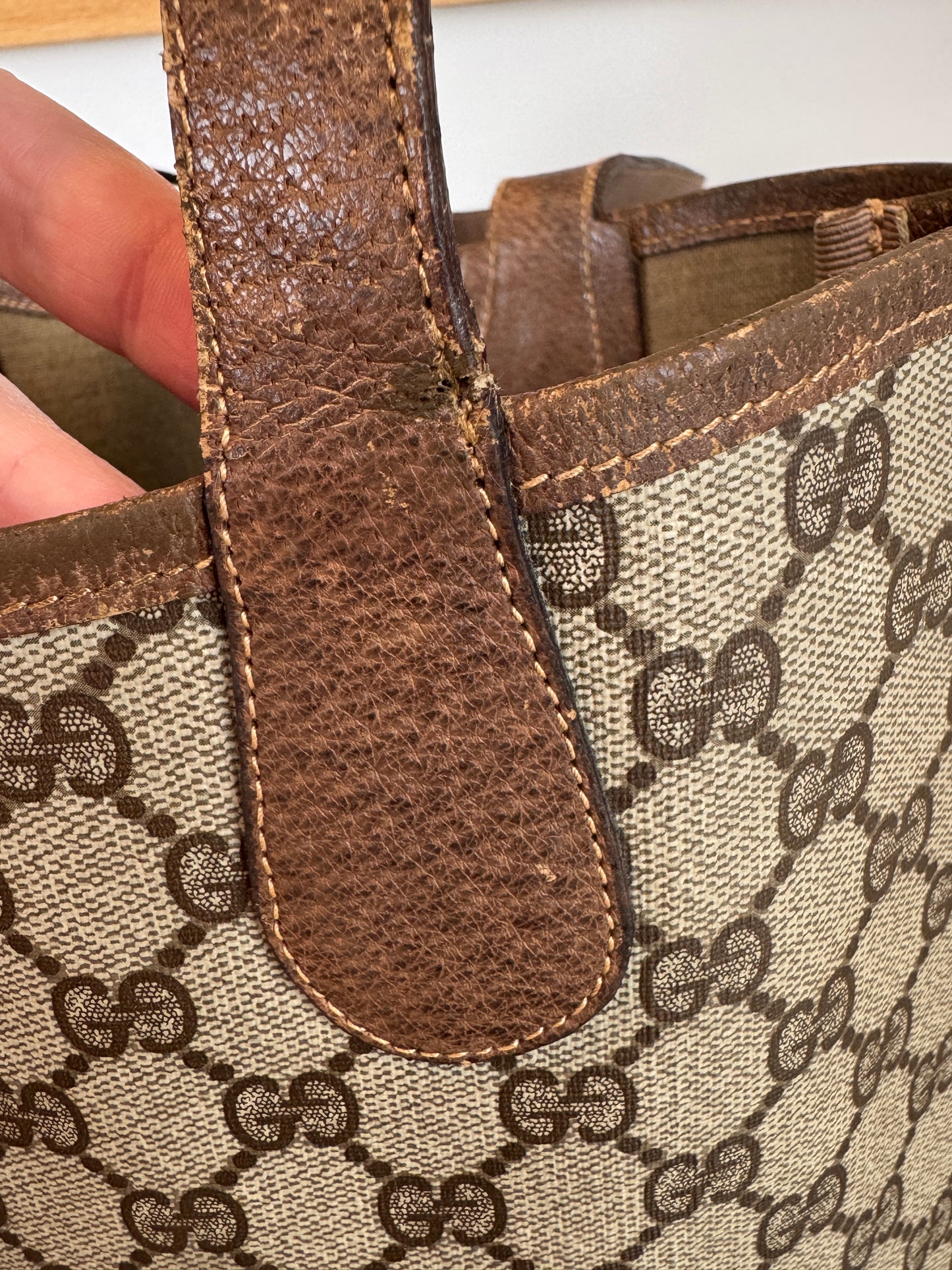 GUCCI Vintage Sherry Line Long Tote