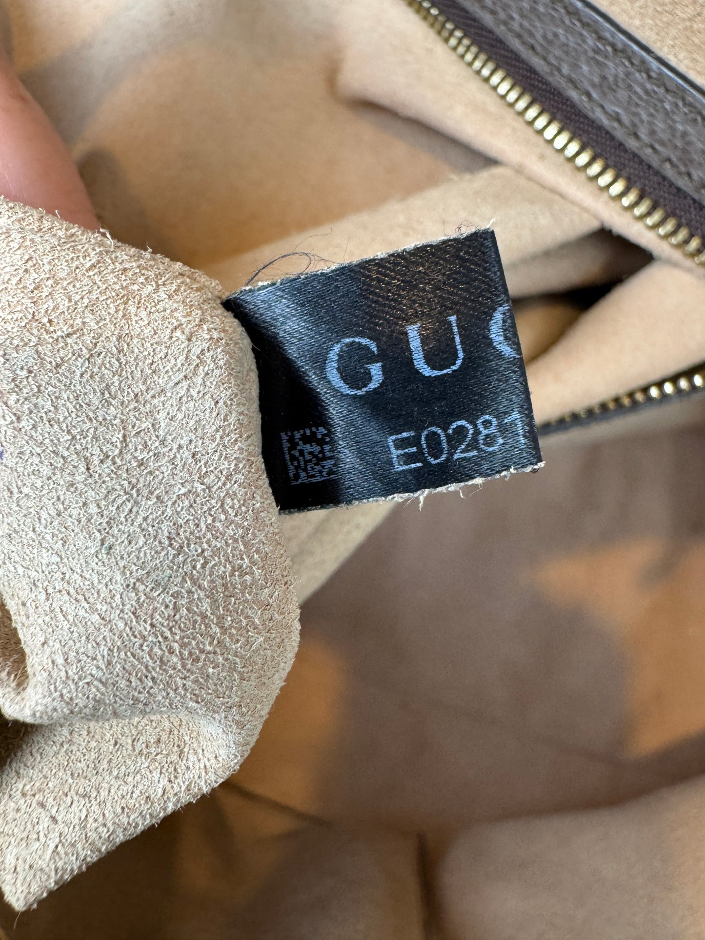 GUCCI Ophidia Supreme Canvas Round Top Medium Tote