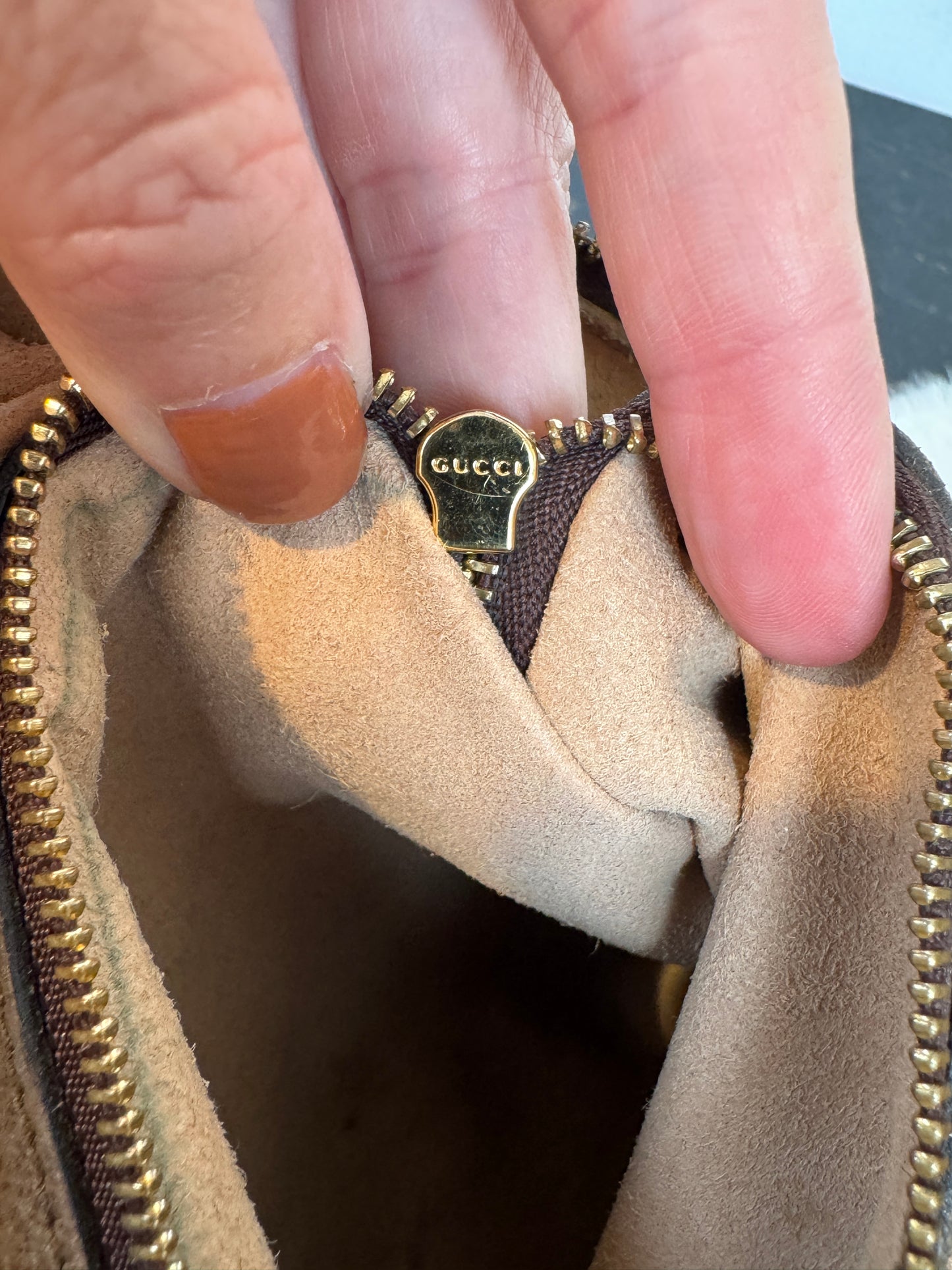 GUCCI Ophidia Supreme Canvas Round Top Medium Tote