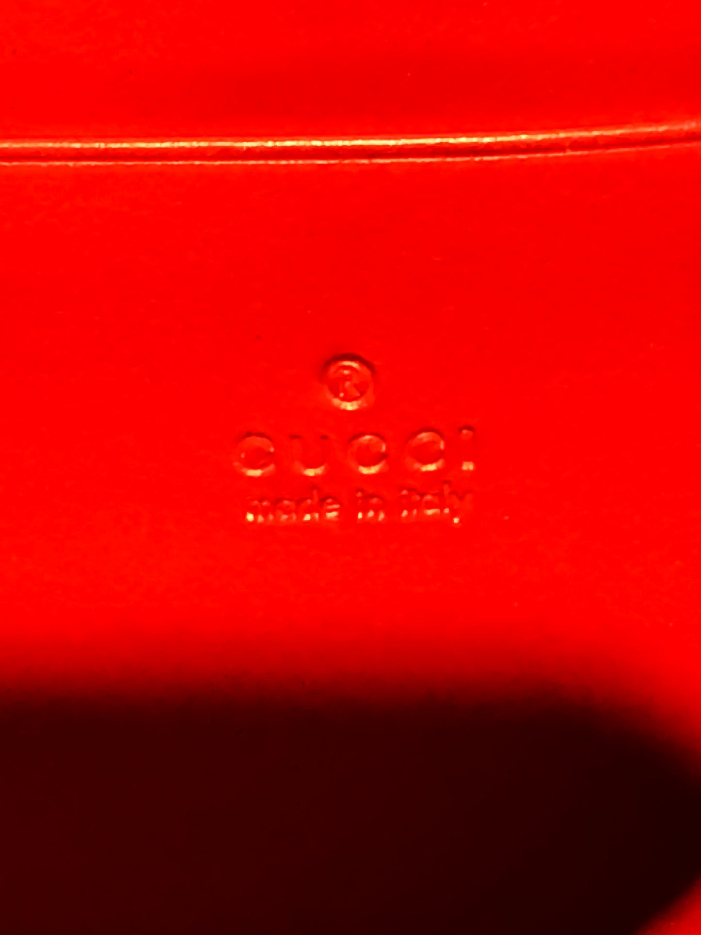 GUCCI Calfskin Matelasse GG Marmont Wallet on Chain Red