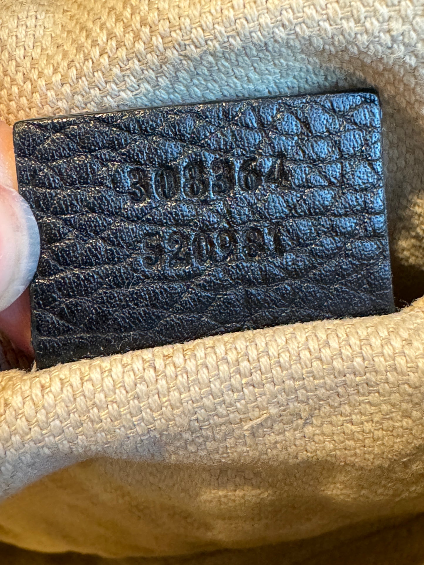 GUCCI Soho Disco Black Pebbled Camera Bag