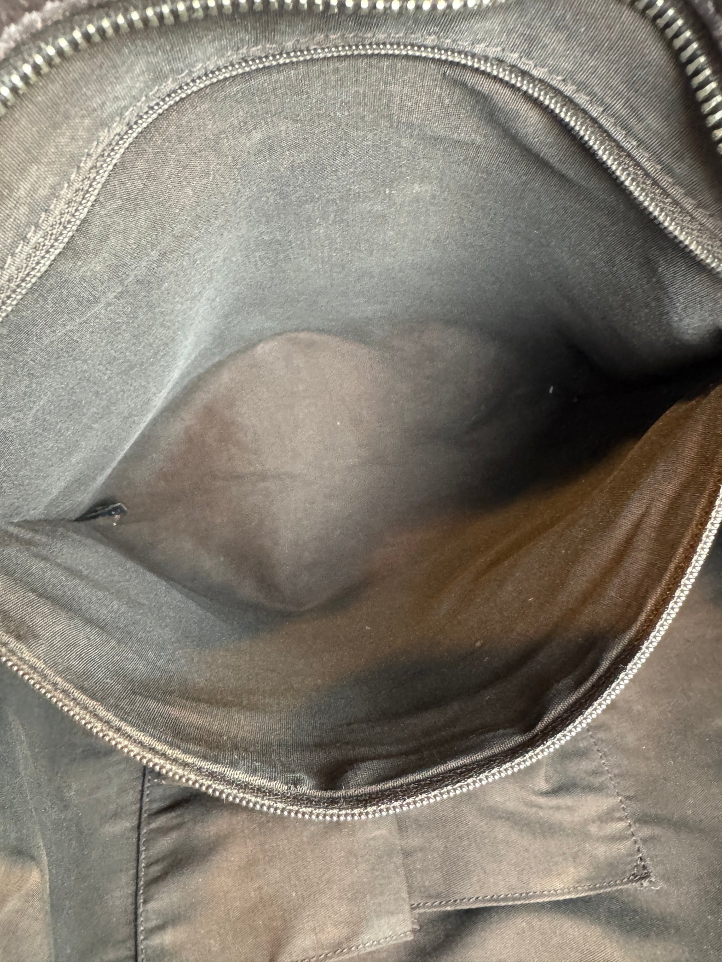 GUCCI Supreme Canvas Zip Top Dk Brown Tote