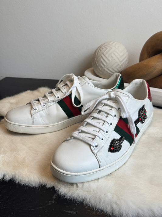 GUCCI Ace Rhinestone Arrows Sneakers Size 40EU