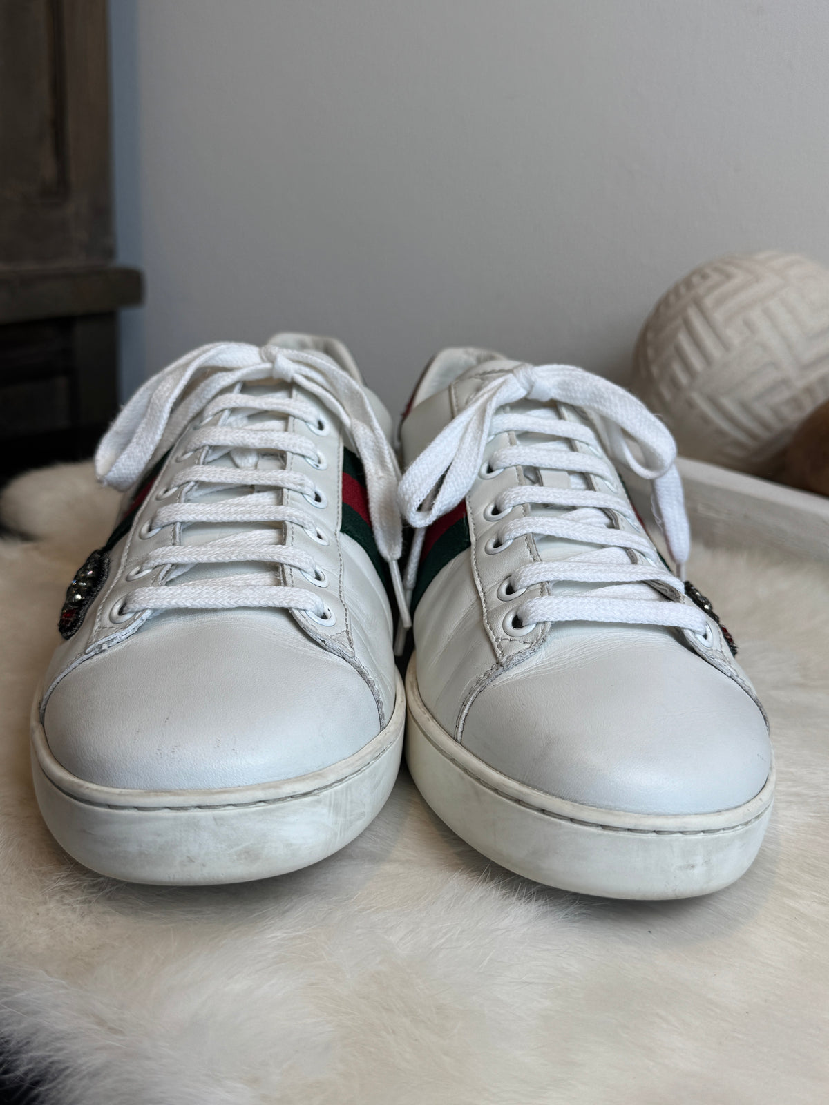 GUCCI Ace Rhinestone Arrows Sneakers Size 40EU