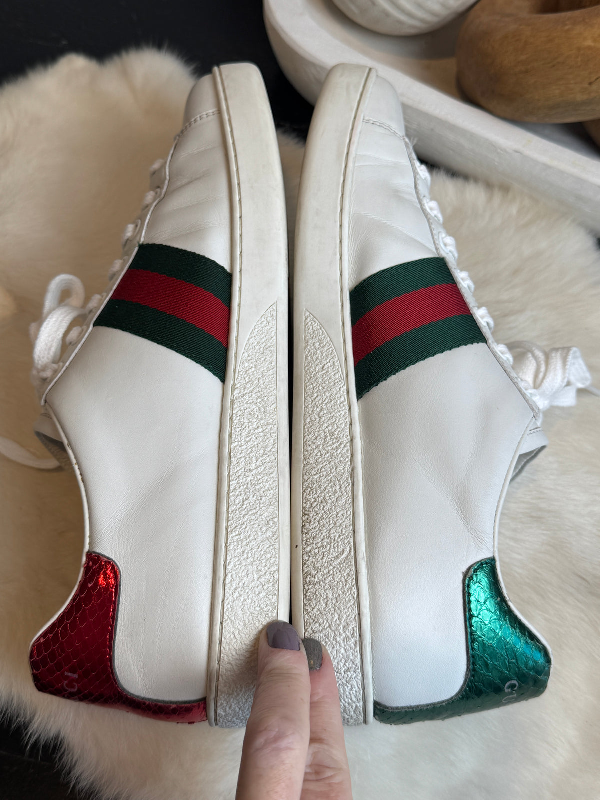 GUCCI Ace Rhinestone Arrows Sneakers Size 40EU