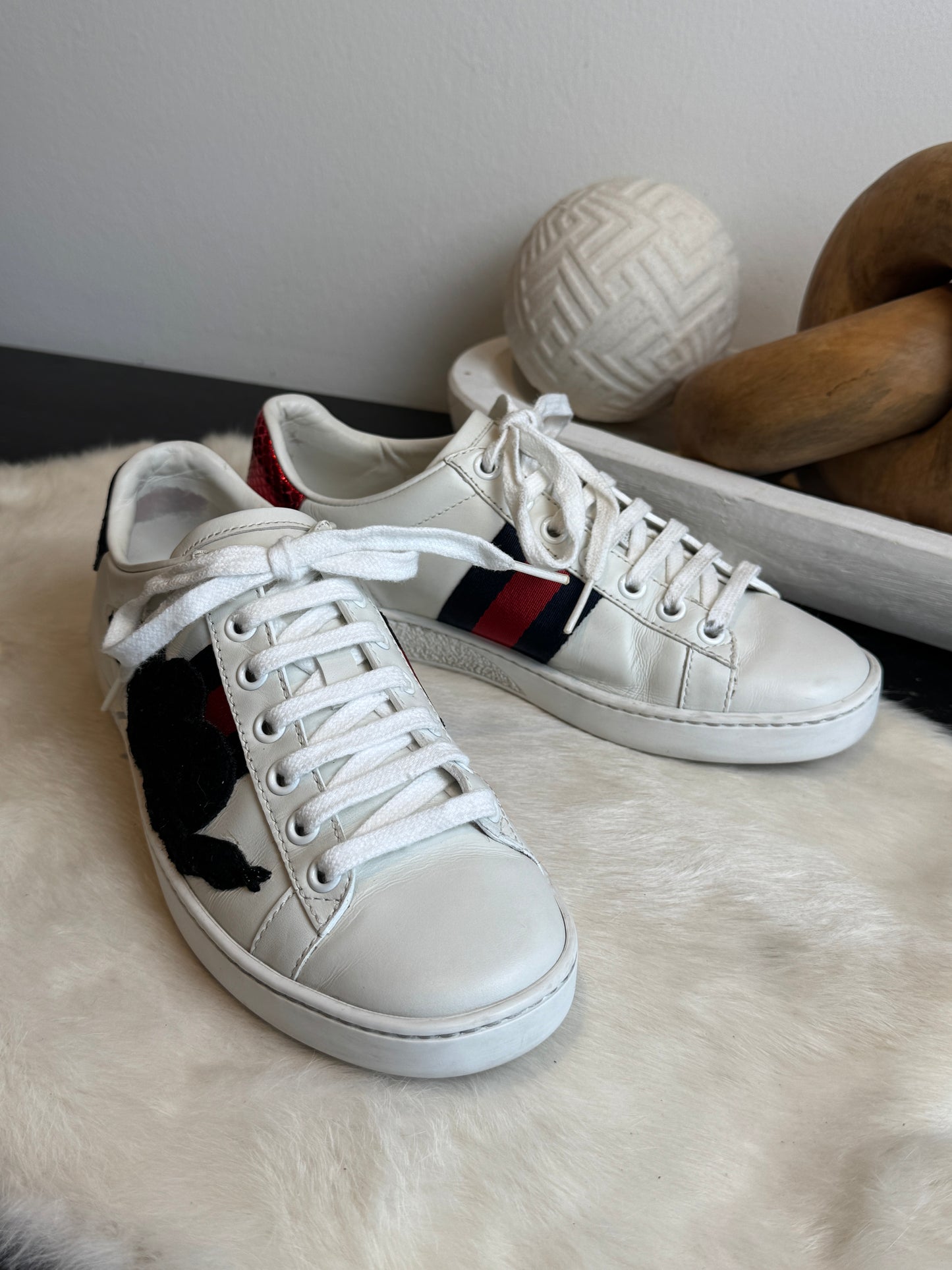 Gucci Ace Snakes Sneakers Size 34EU