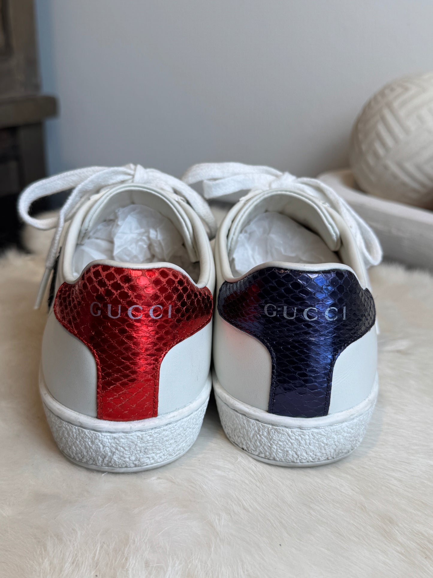 Gucci Ace Snakes Sneakers Size 34EU