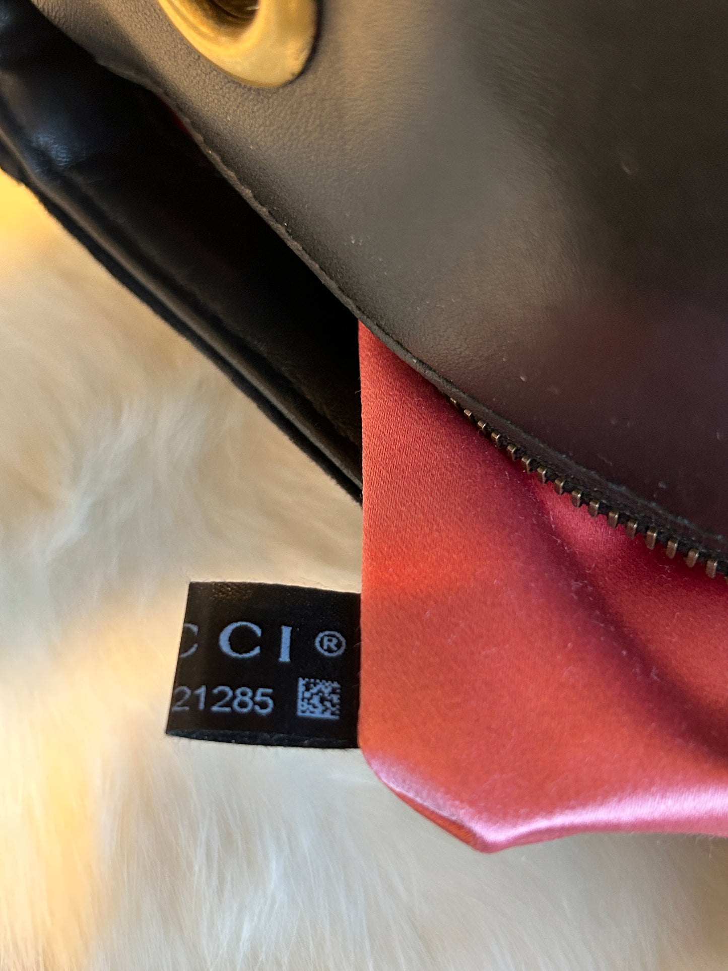 GUCCI Black Velvet Marmont Small Bag