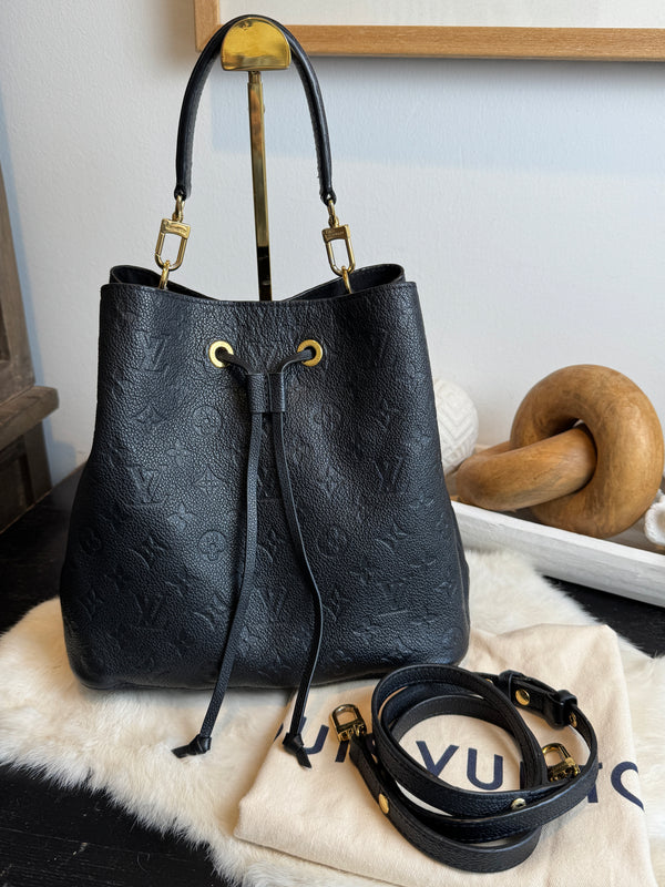 Louis Vuitton Monogram Empreinte Neonoe MM Noir/Black 2-Way