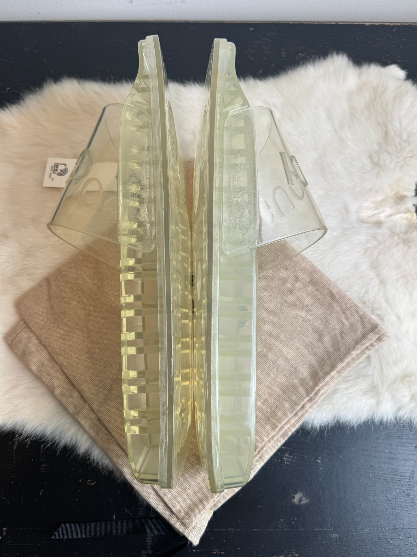 GUCCI Transparent Rubber Men's Slides