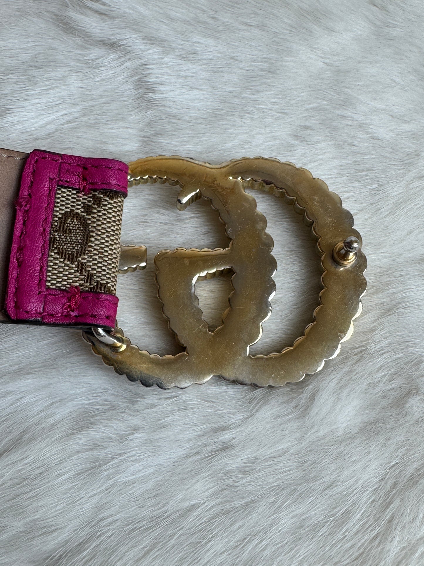 Gucci Interlocking GG Canvas Belt Size 80/32