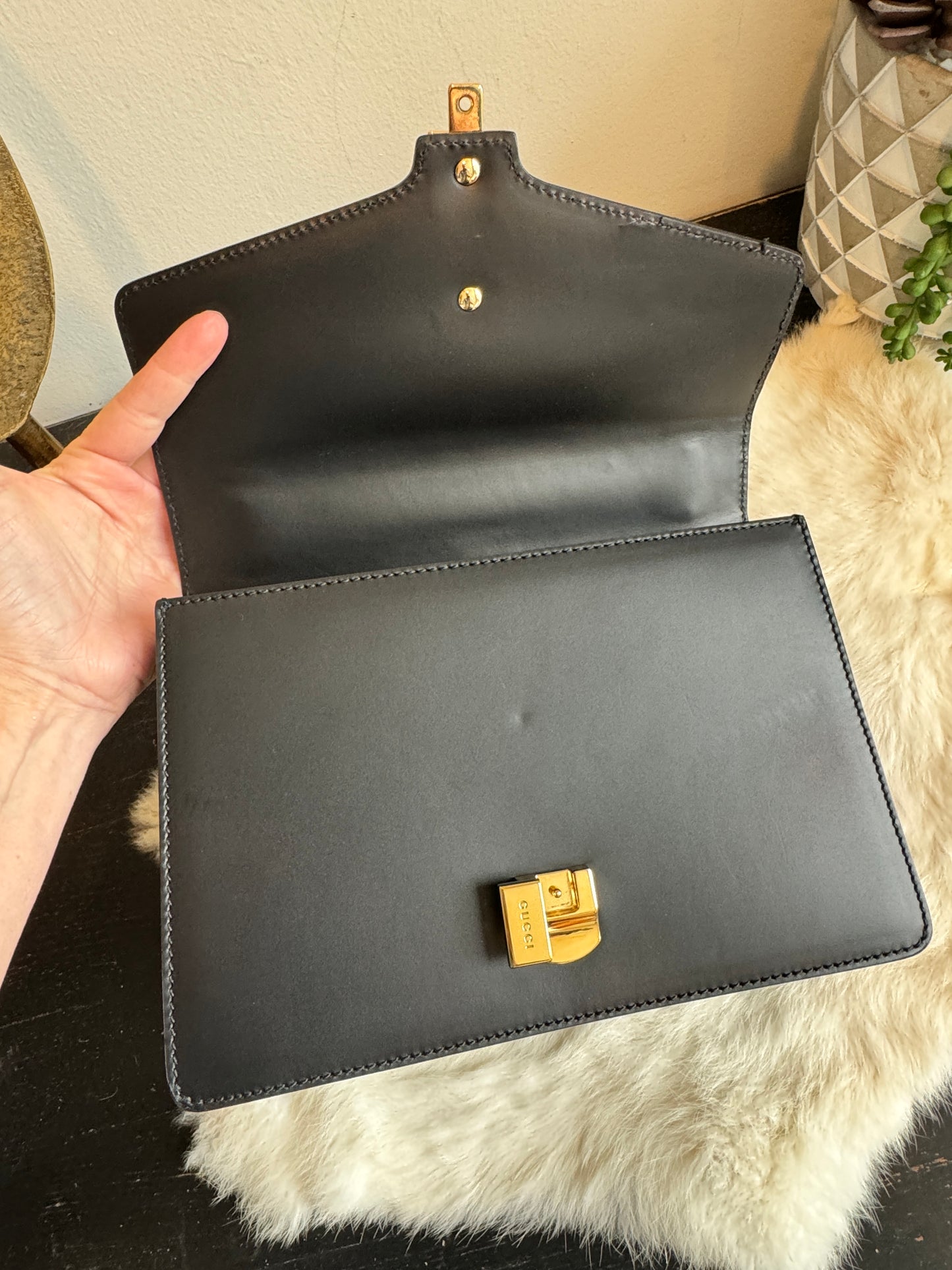 GUCCI Sylvie Small Black 2-Way Handbag