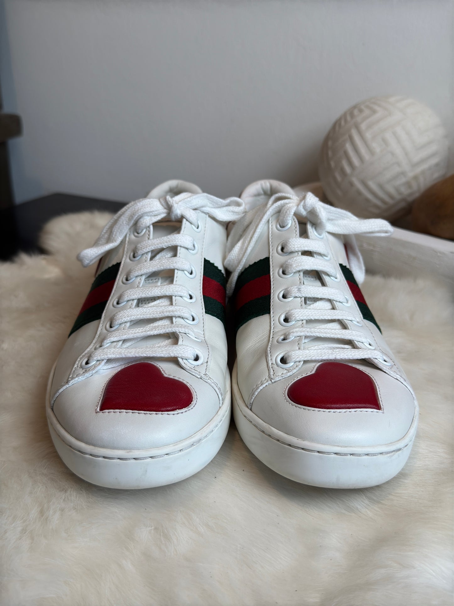 Gucci Ace Hearts Sneakers Size 35.5EU