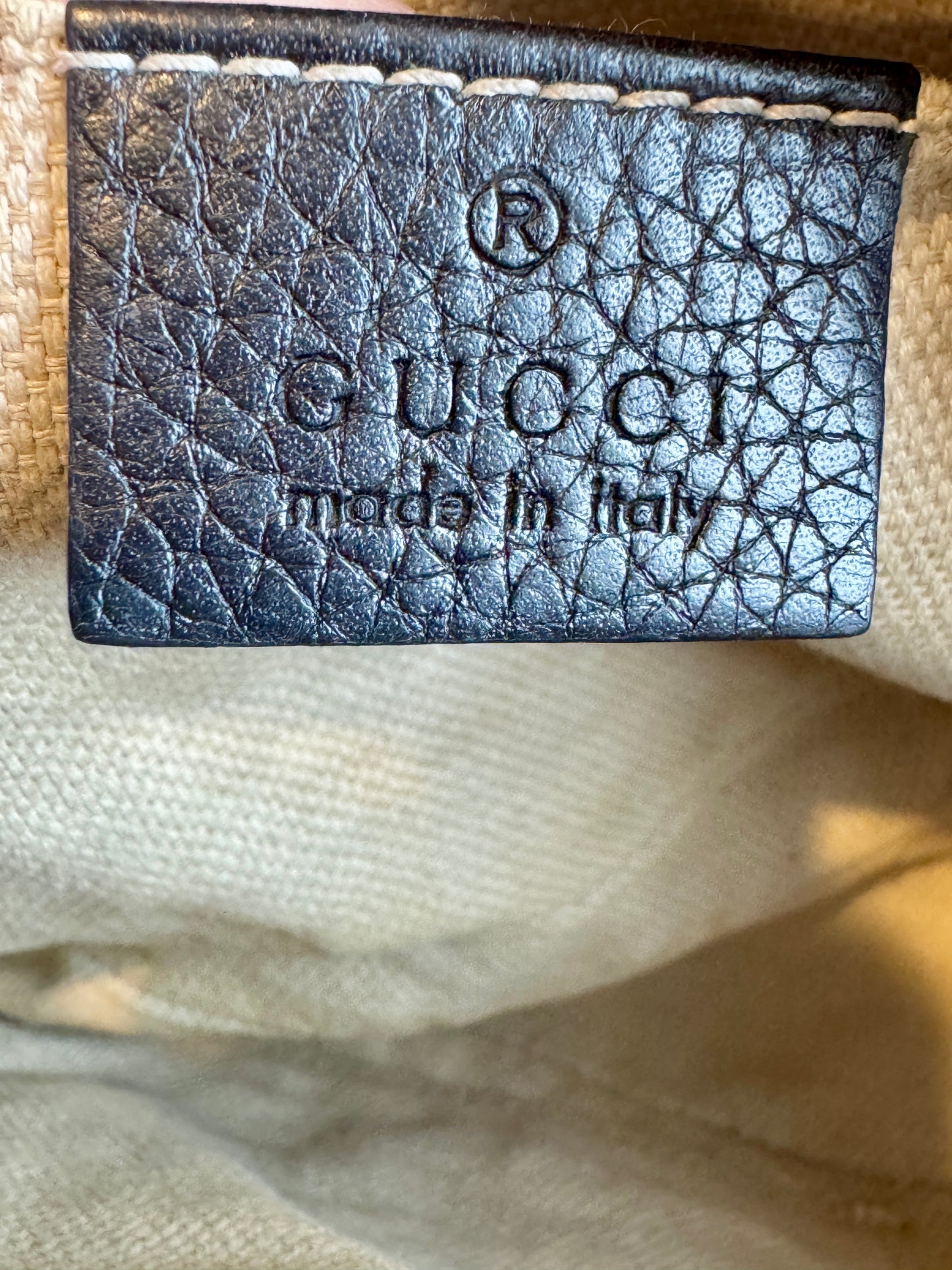 GUCCI Soho Disco Black Pebbled Camera Bag