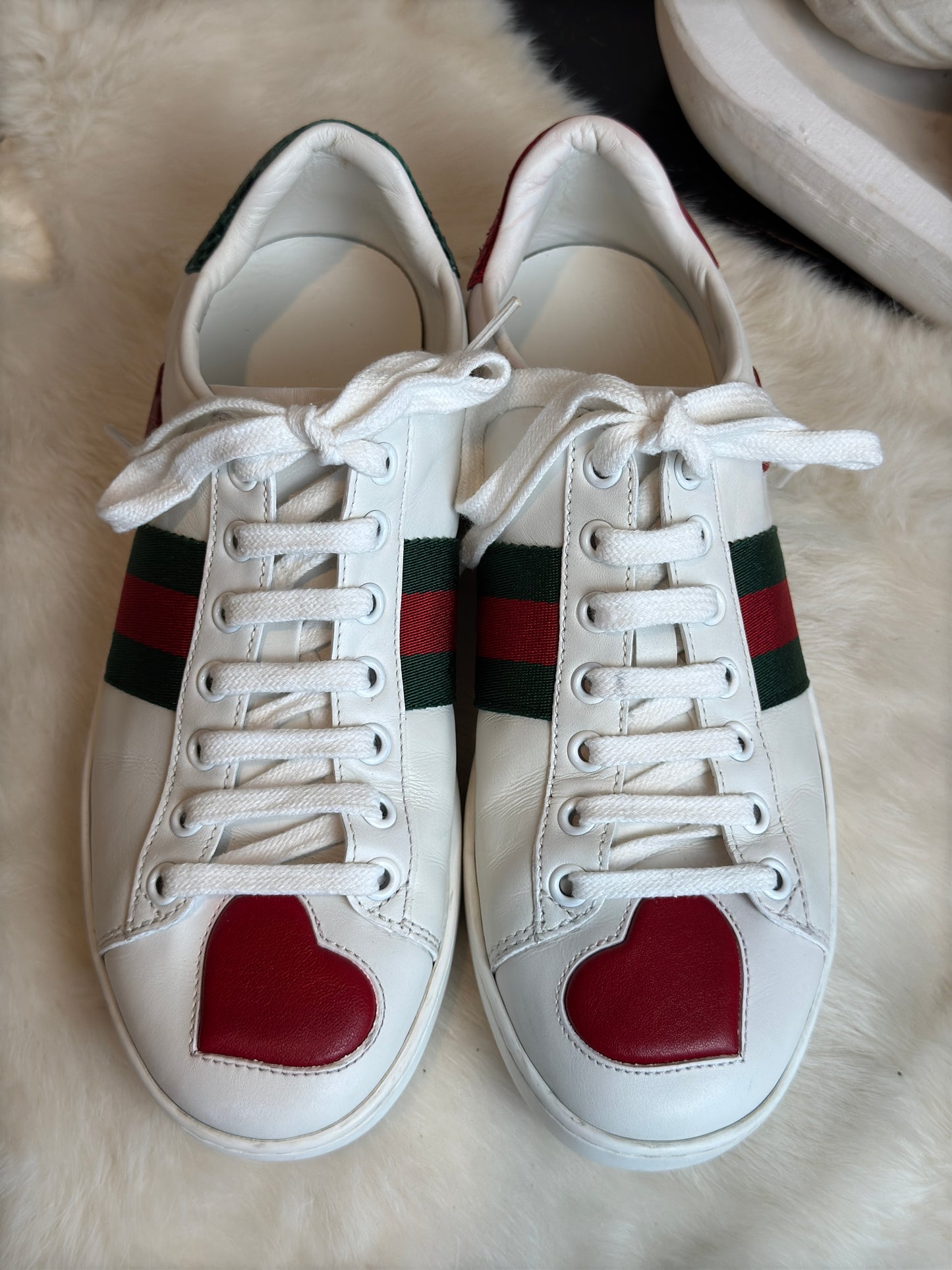 Gucci Ace Hearts Sneakers Size 35.5EU