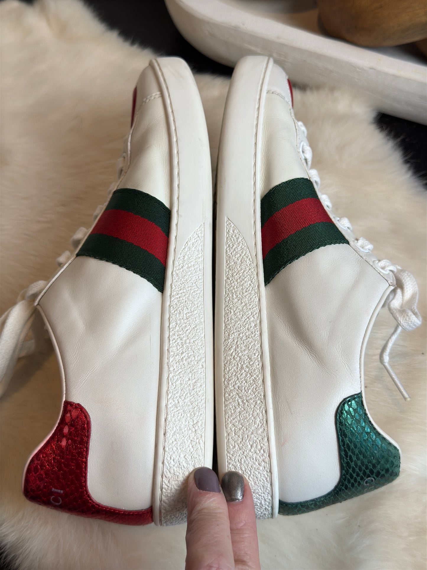 Gucci Ace Hearts Sneakers Size 35.5EU