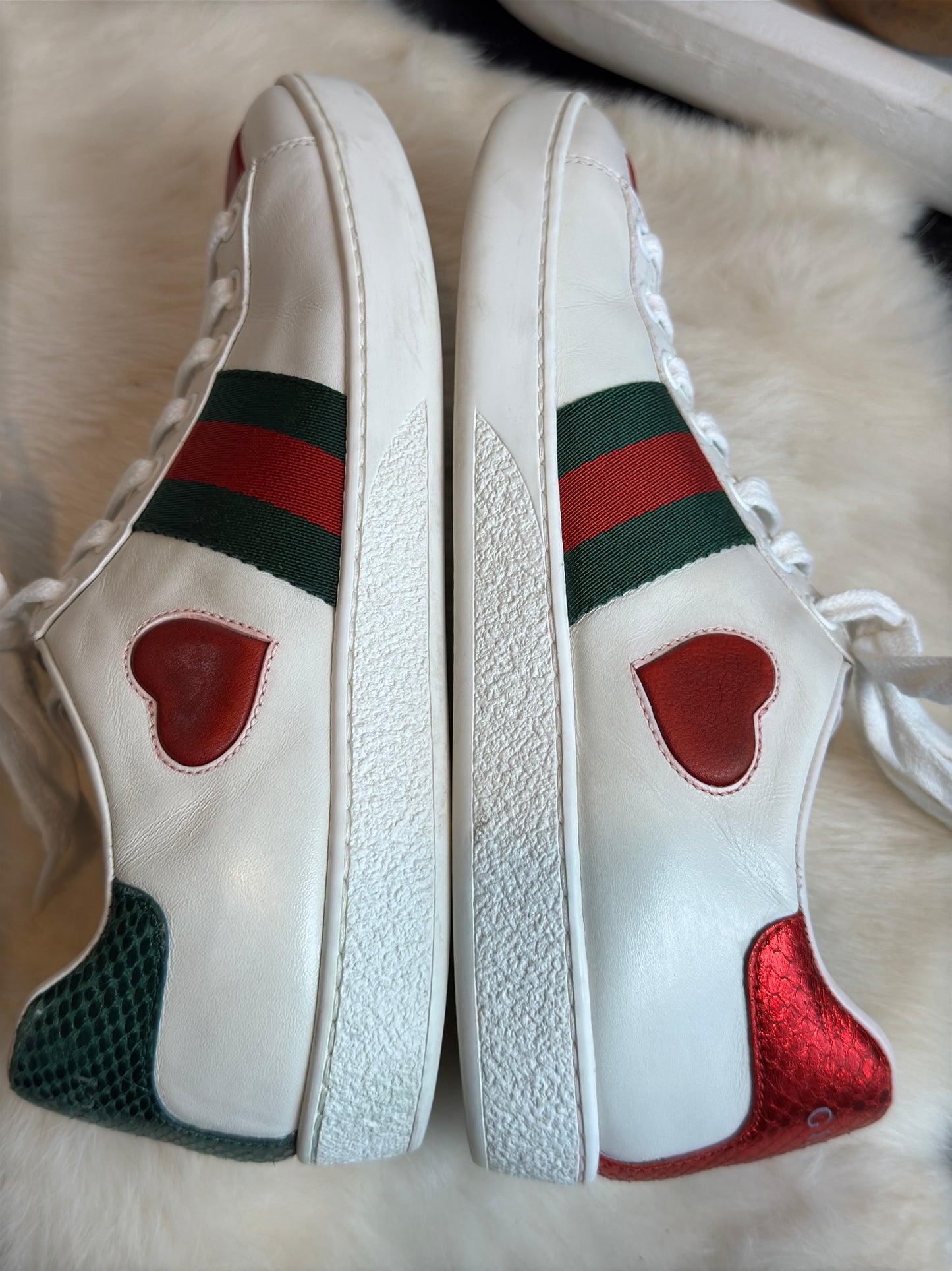 Gucci Ace Hearts Sneakers Size 35.5EU