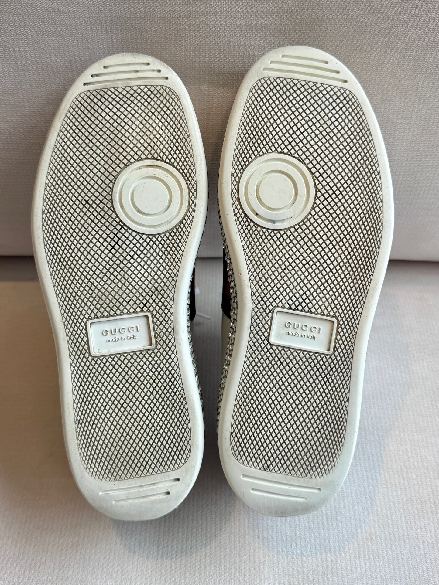 GUCCI Ace Bee Rhinestone Platforms Women's Size 37EU