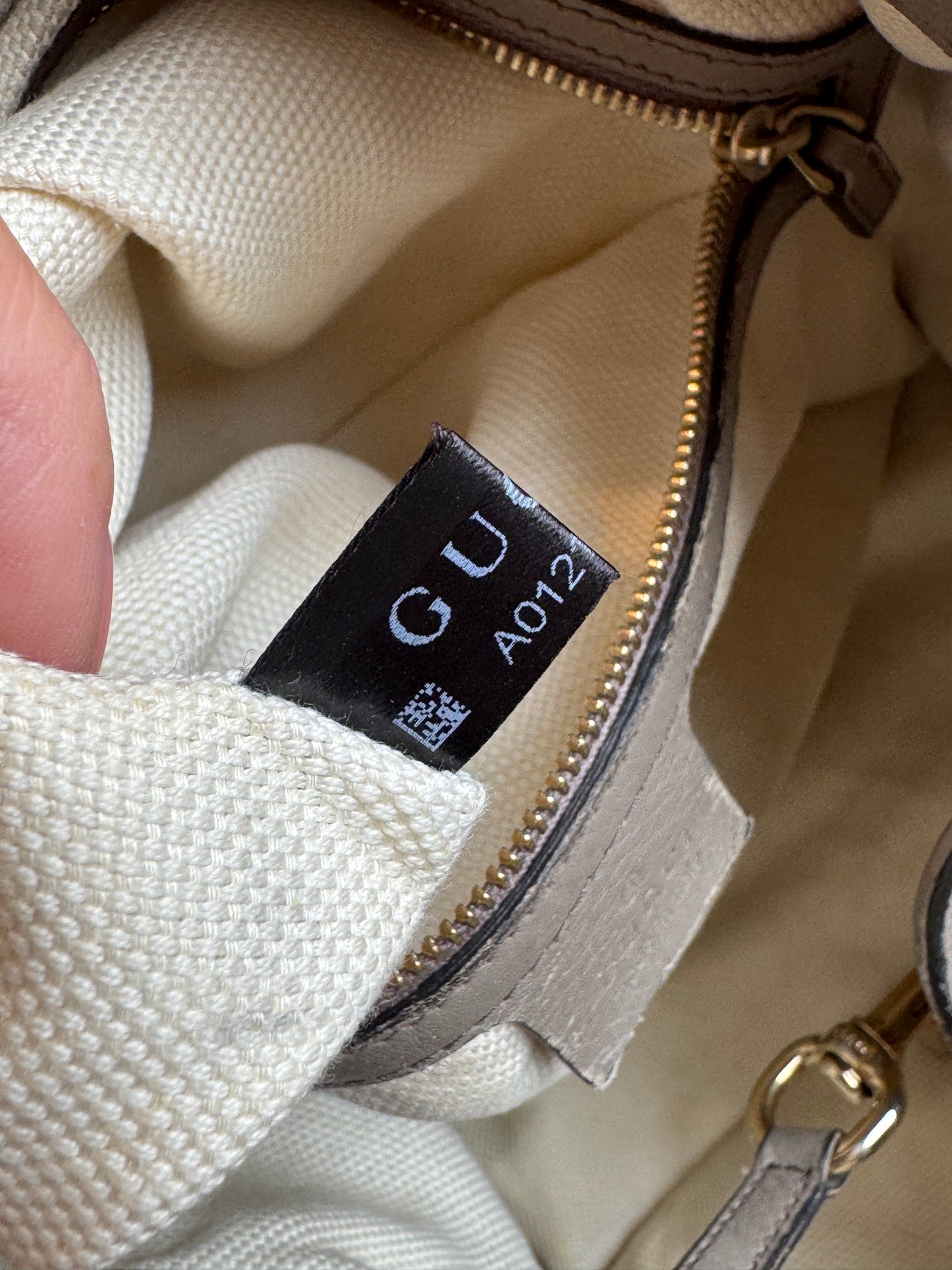 Gucci Gray Pebbled Calfskin Medium Soho Tassel Bag