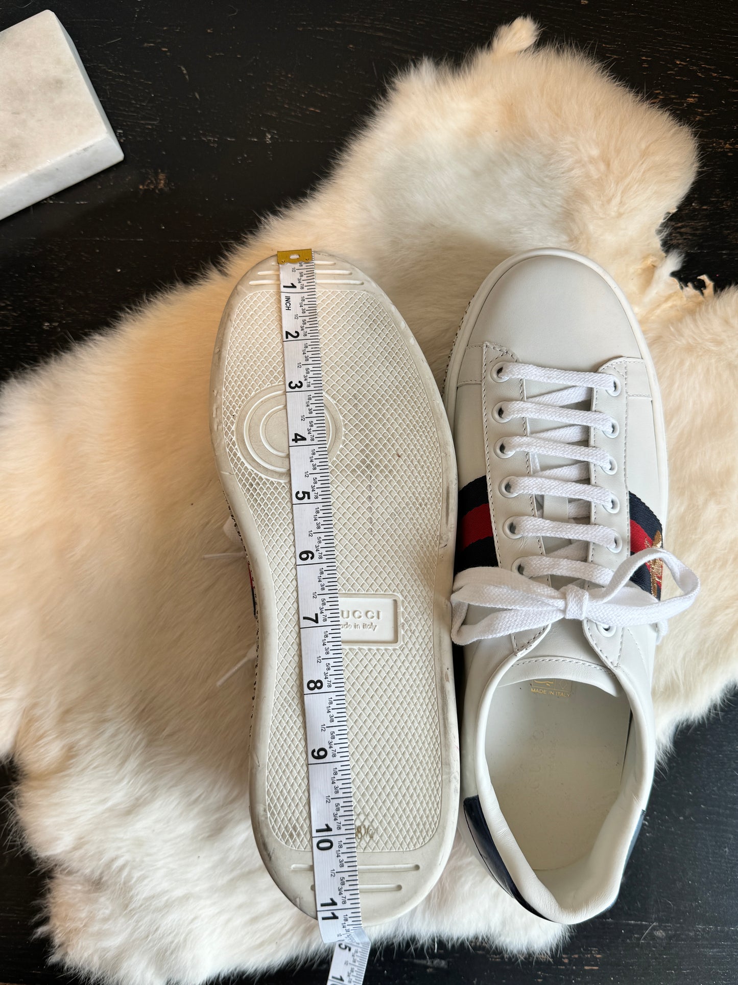 GUCCI Ace Rhinestone Platform Sneakers Women's 39EU