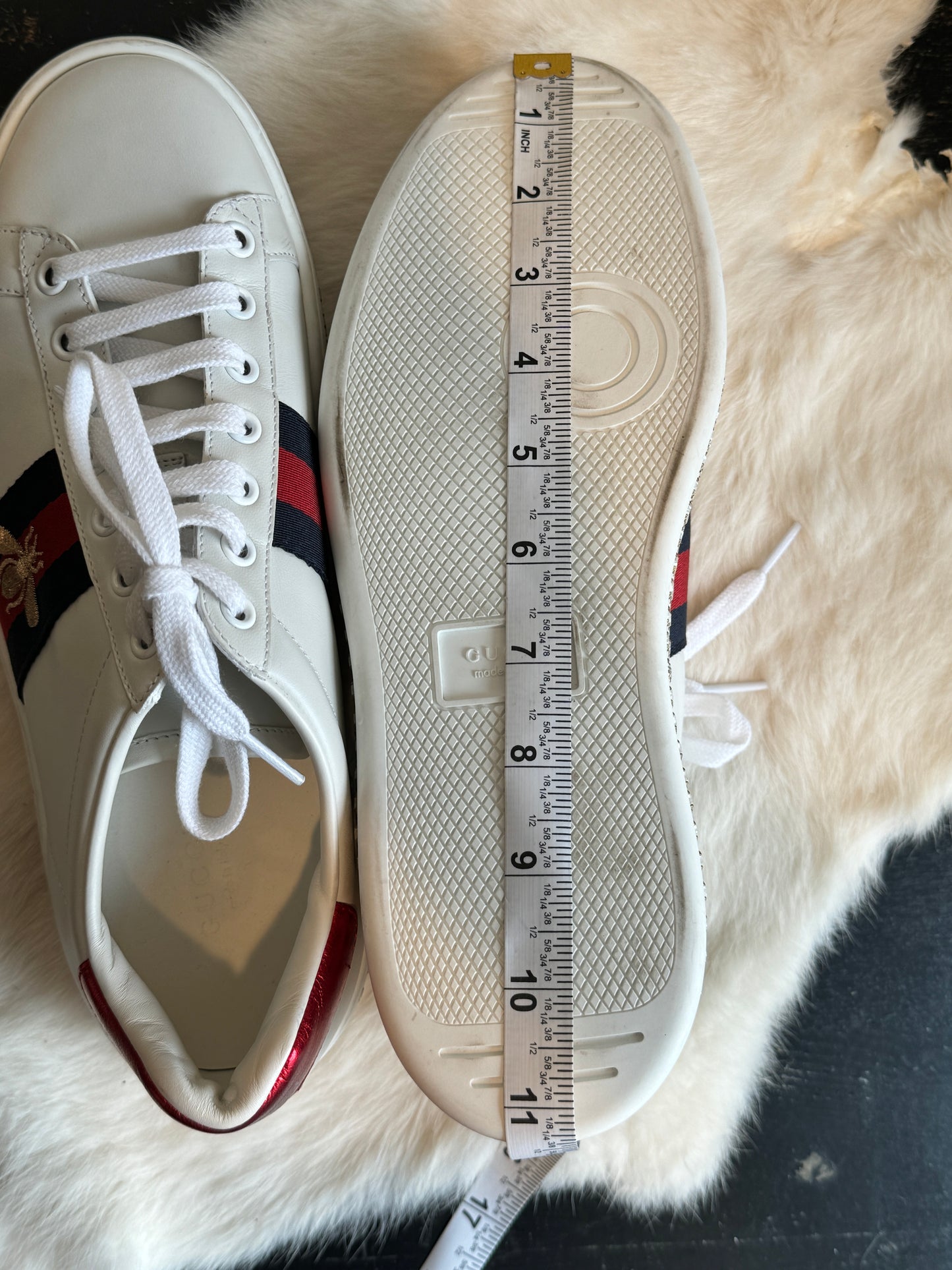 GUCCI Ace Rhinestone Platform Sneakers Women's 39EU