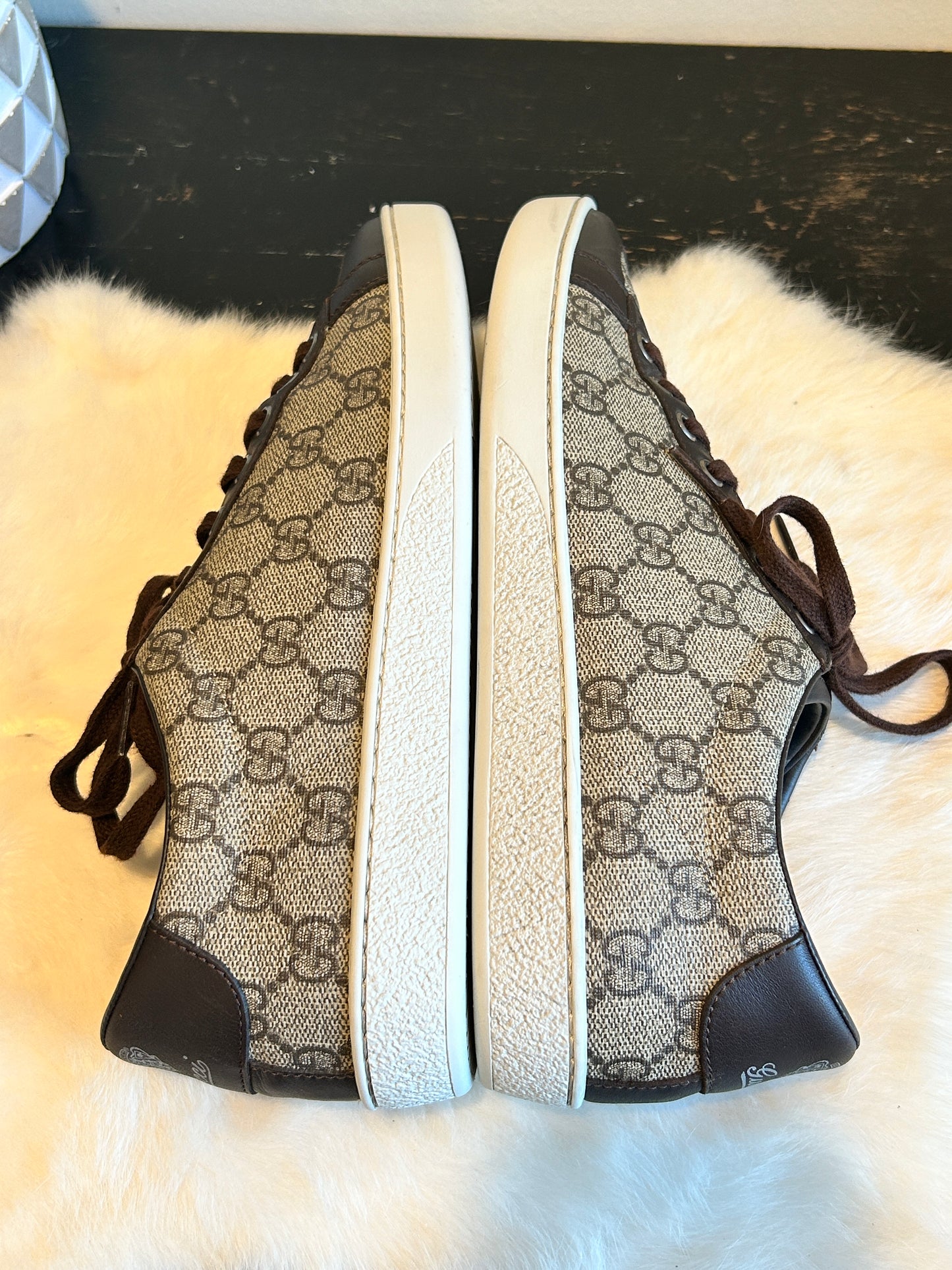 GUCCI GG Supreme Canvas Brown Sneakers Women's 39.5EU