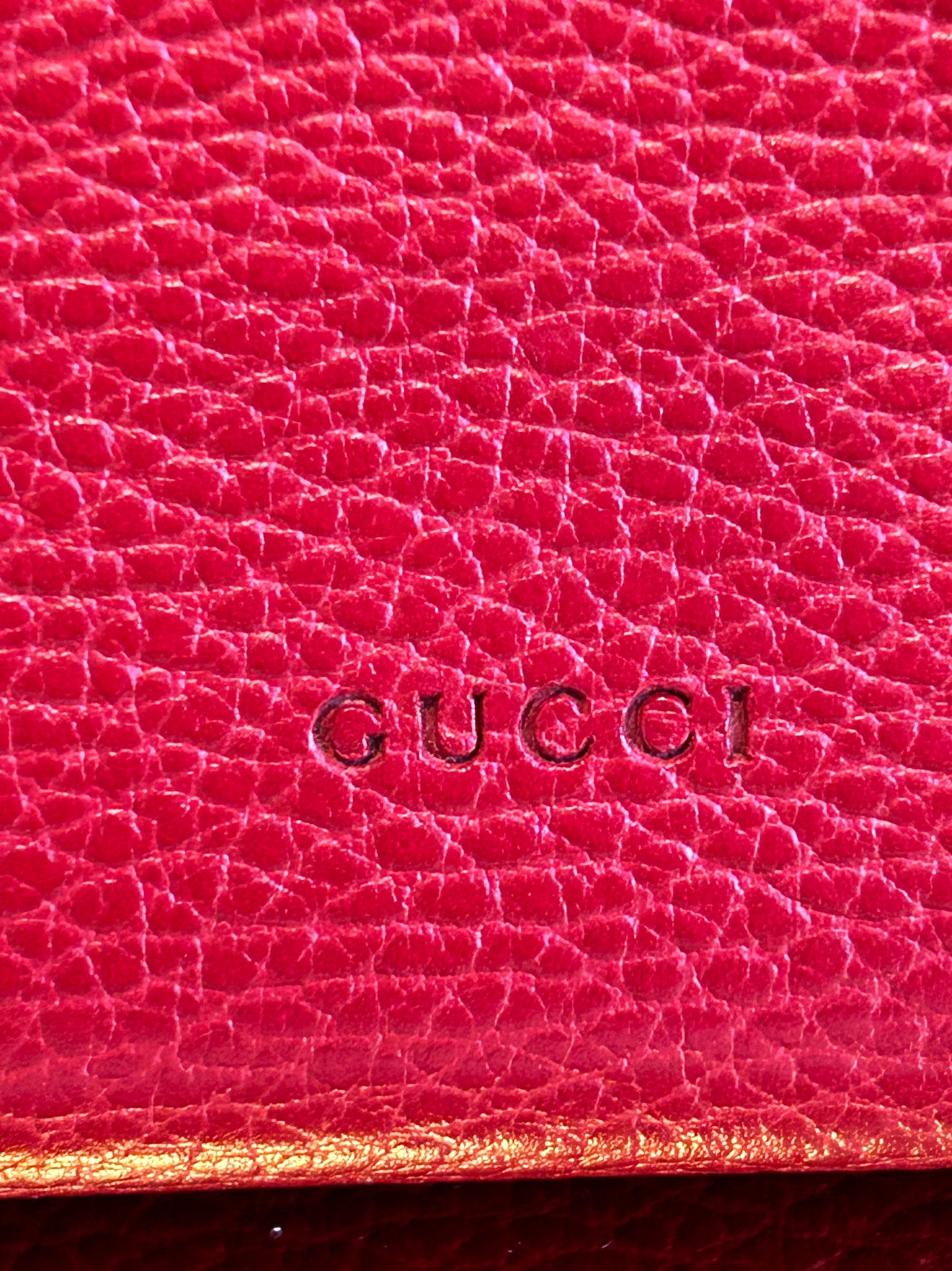 GUCCI Mini Dionysus Chain Wallet Hibiscus RED