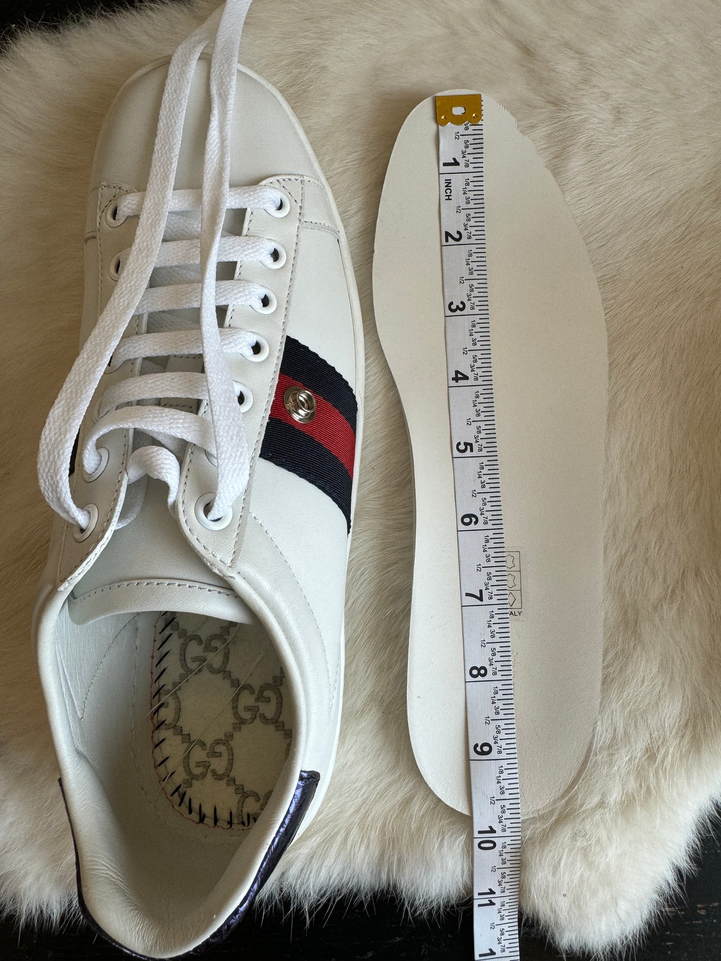 Gucci Ace Navy/Red Web Sneakers 36.5EU