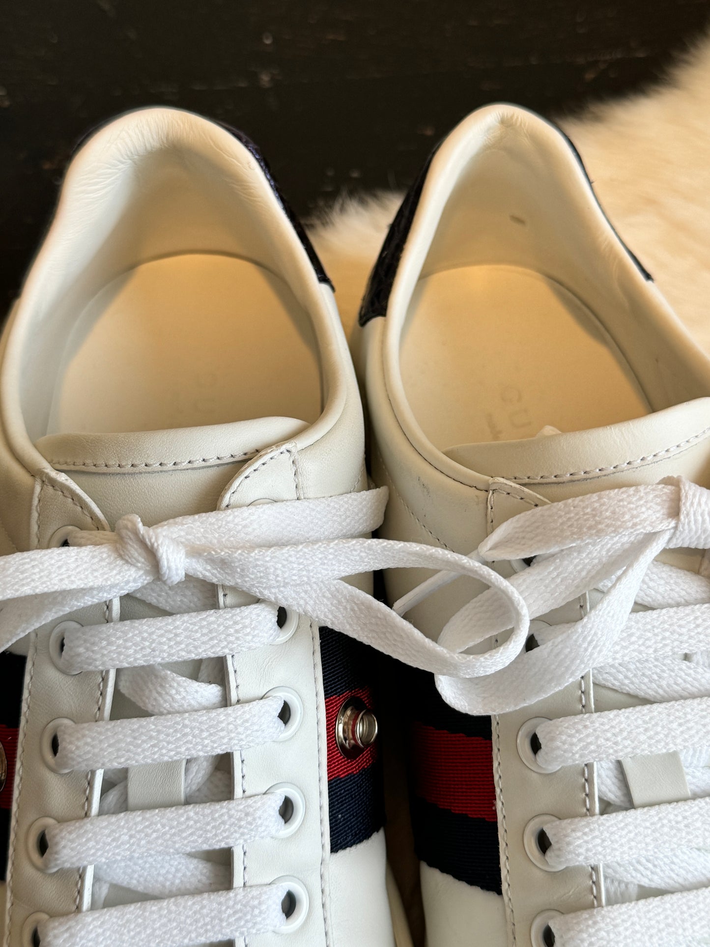 Gucci Ace Navy/Red Web Sneakers 36.5EU