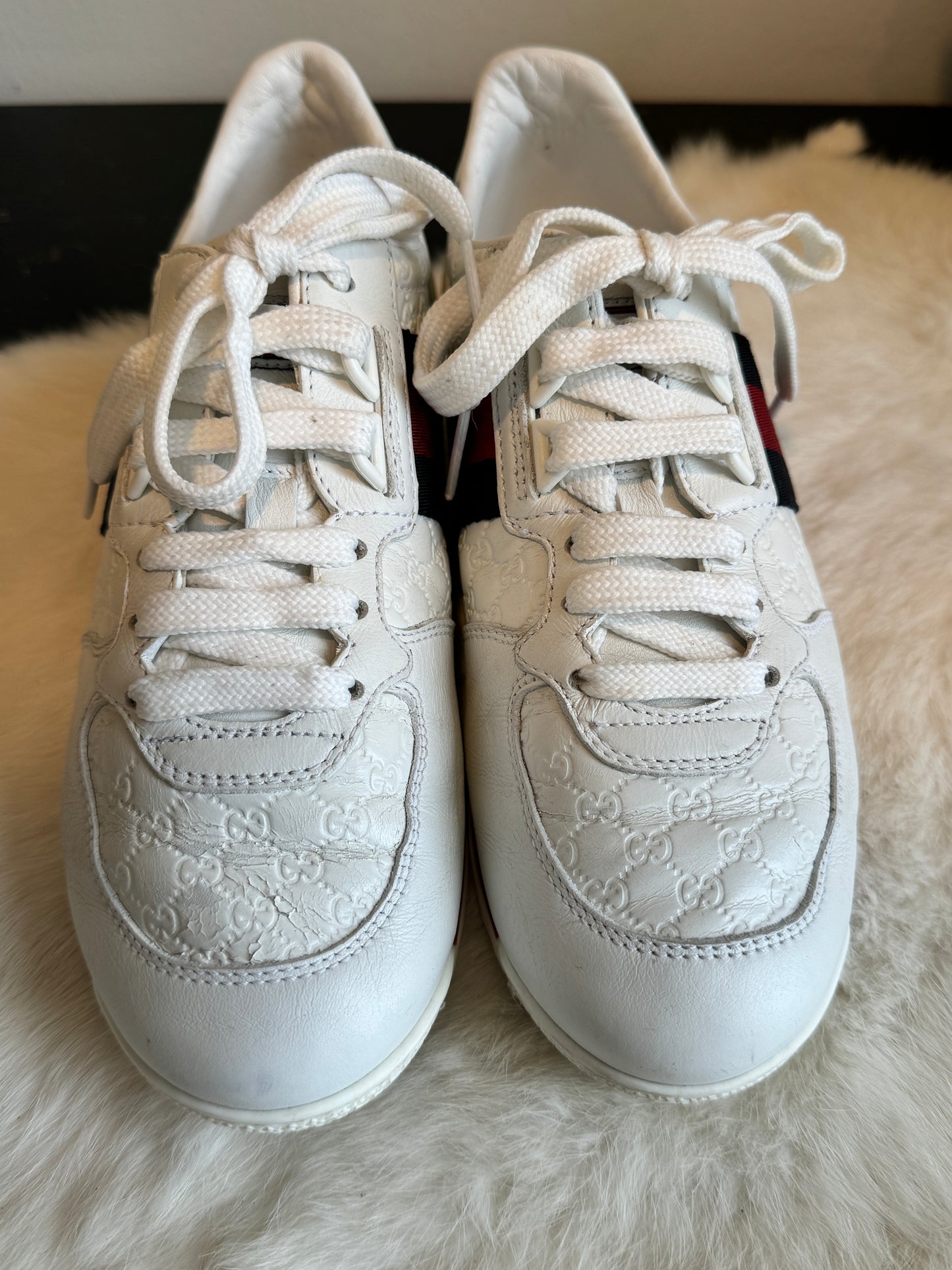 GUCCI MicroGuccissima Embossed Sneakers 36EU