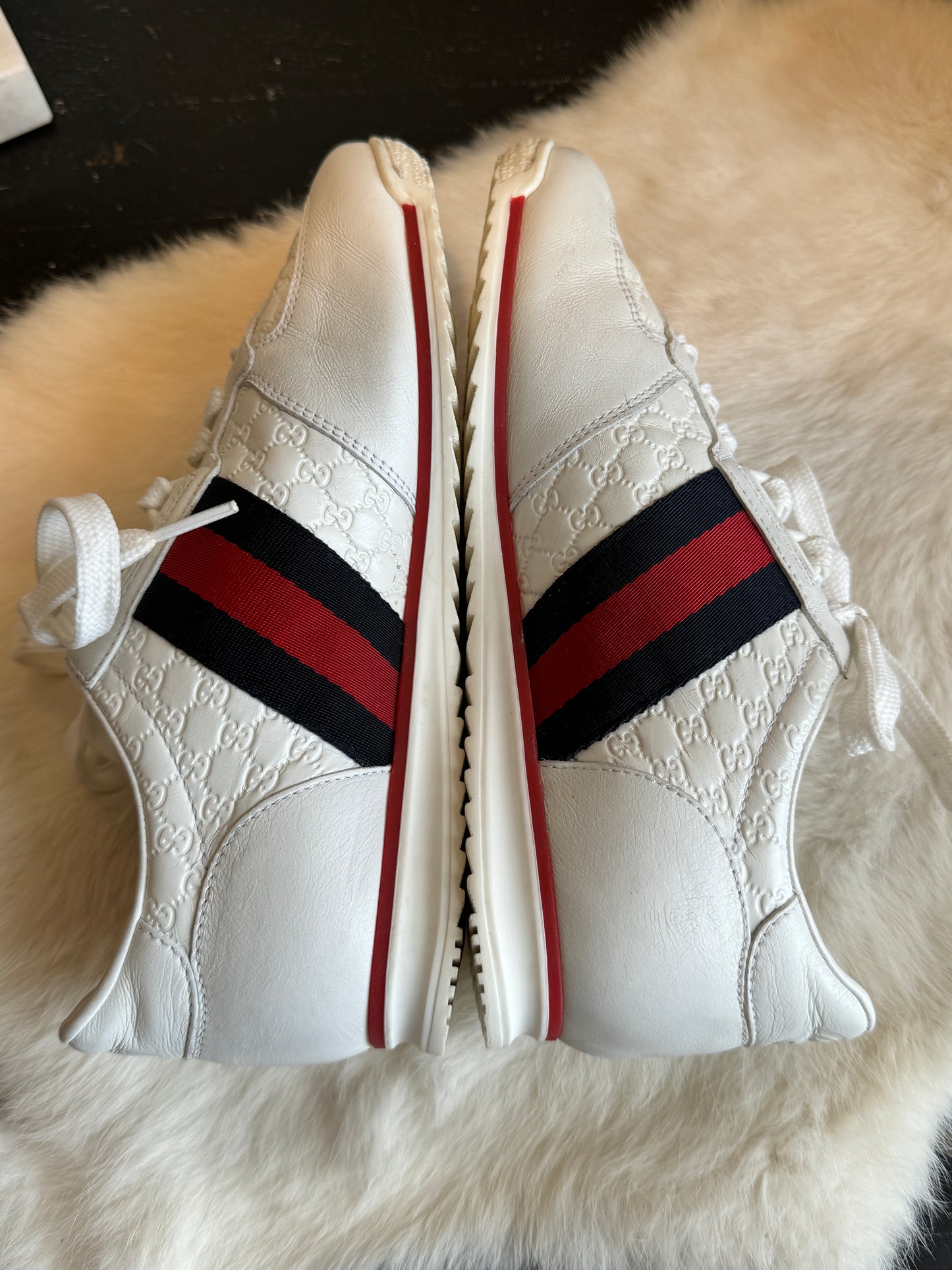 GUCCI MicroGuccissima Embossed Sneakers 36EU