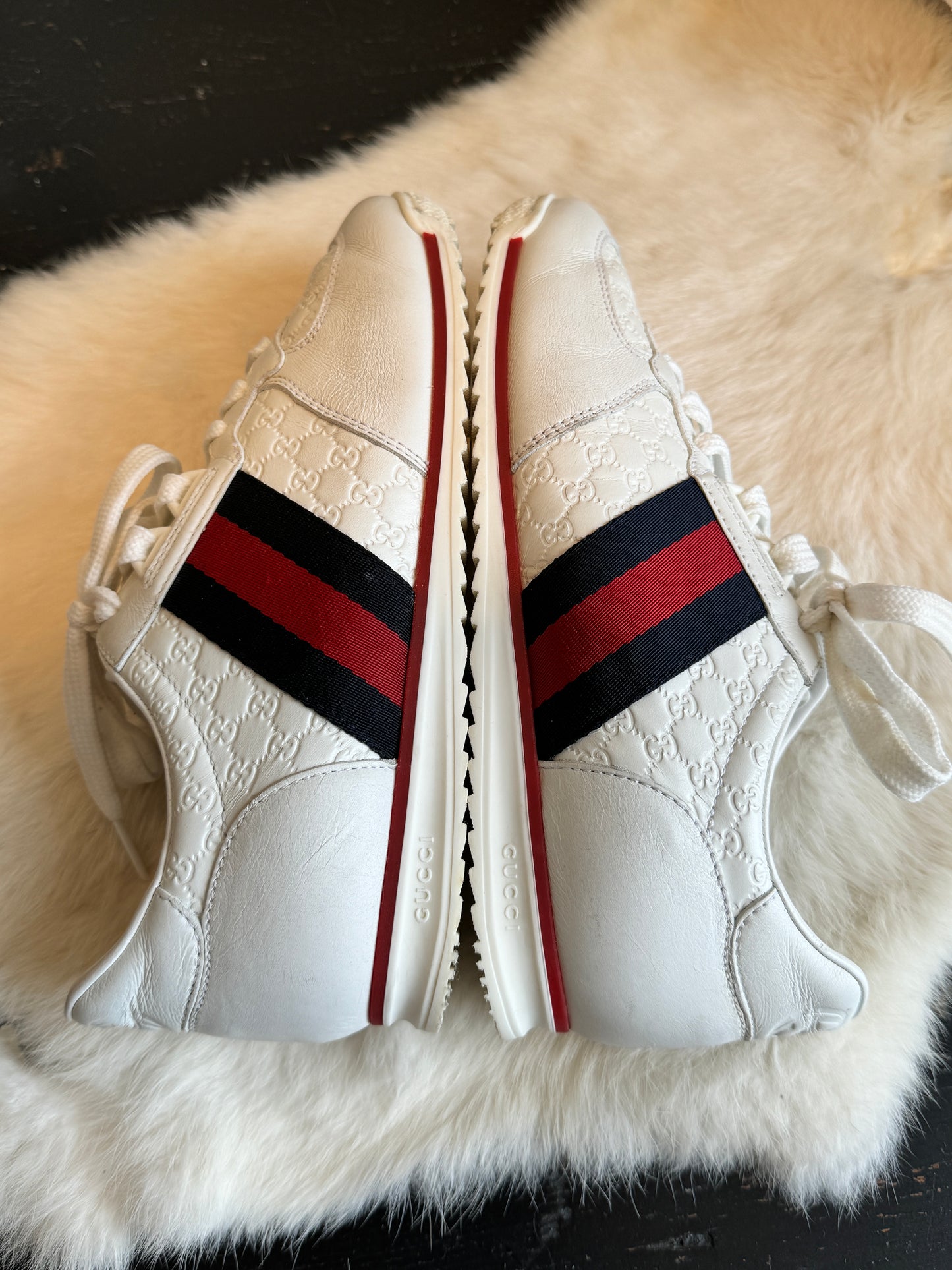 GUCCI MicroGuccissima Embossed Sneakers 36EU